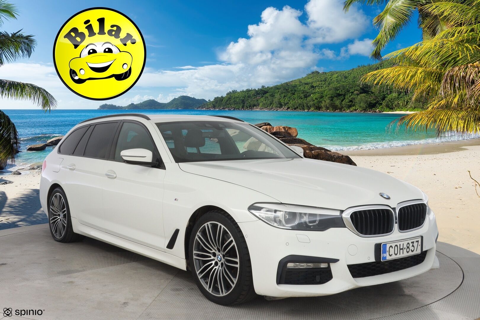 BMW 520 2017 G31 Touring d xDrive M-Sport - Sporttinahat | Alletaittuva koukku | 360° Kamera | HiFi | Ambient-sisävalaistus | Kahdet renkaat OEM vanteilla
