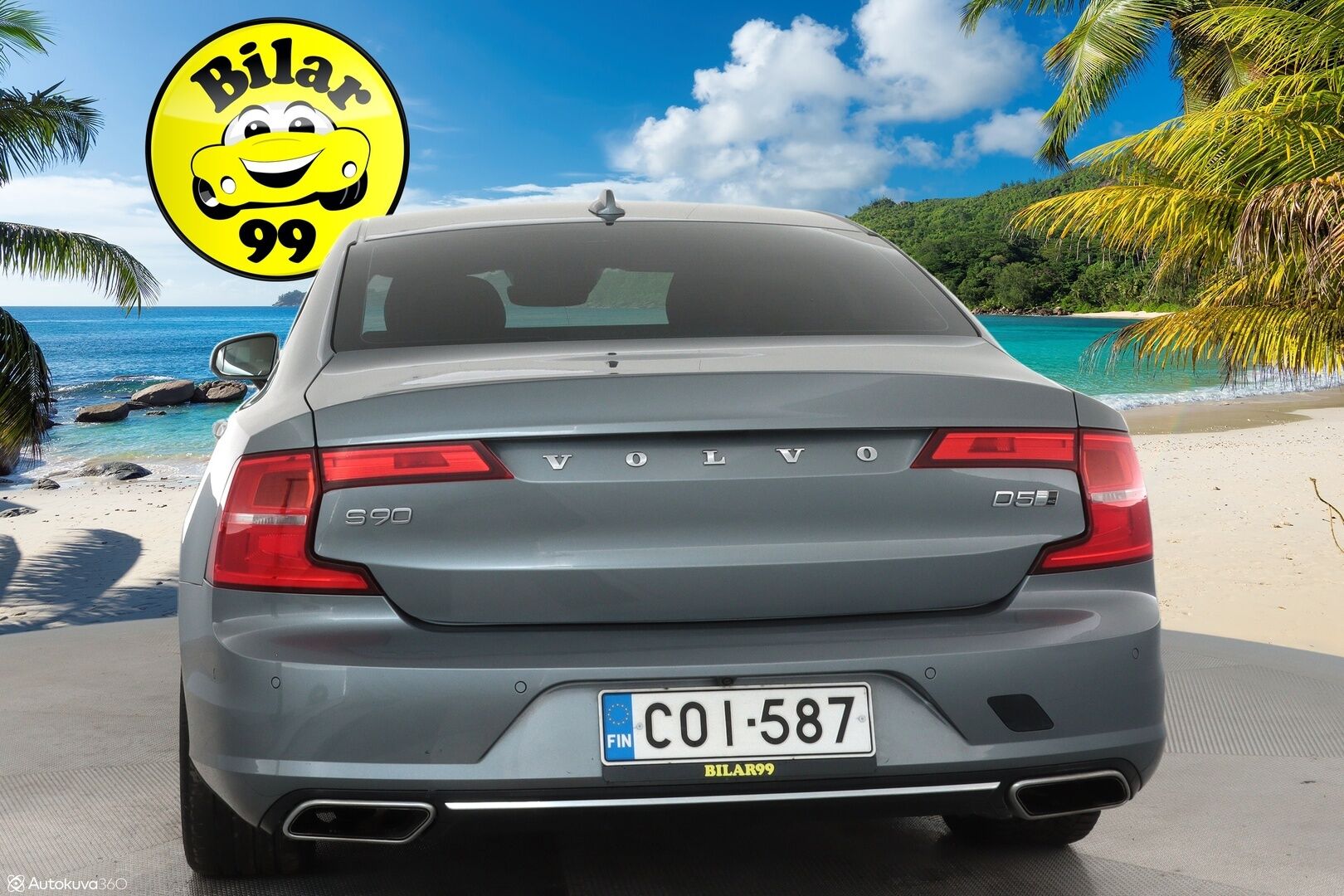 Volvo S90 2017 D5 AWD Inscription **HUD / 360° Kamera / Lasikattoluukku / Adapt.Vakkari / Sporttinahat Muistilla / Webasto / Full-LED** - Bowers&Wilkins / Navi / Kaistavahti / Digimittaristo / 4-Alueinen AC / Vaalean-Ruskea Nahkaverhoilu KeylessGO / 2x Renkaat