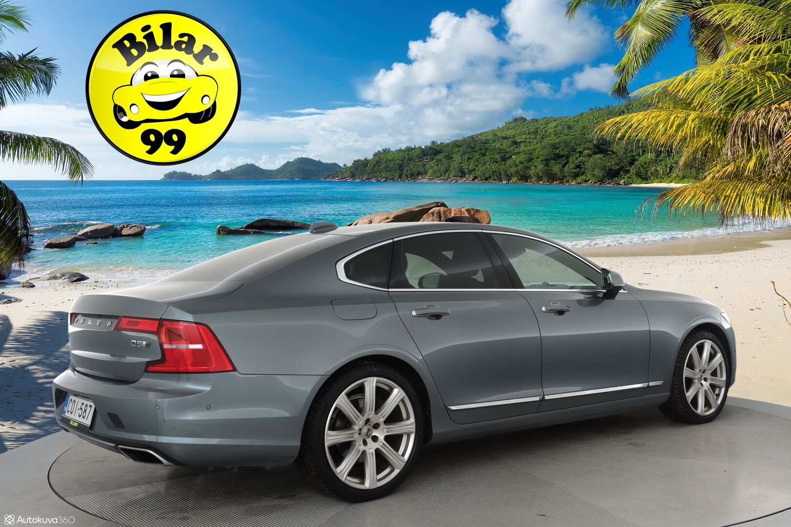 Volvo S90 2017 D5 AWD Inscription **HUD / 360° Kamera / Lasikattoluukku / Adapt.Vakkari / Sporttinahat Muistilla / Webasto / Full-LED** - Bowers&Wilkins / Navi / Kaistavahti / Digimittaristo / 4-Alueinen AC / Vaalean-Ruskea Nahkaverhoilu KeylessGO / 2x Renkaat