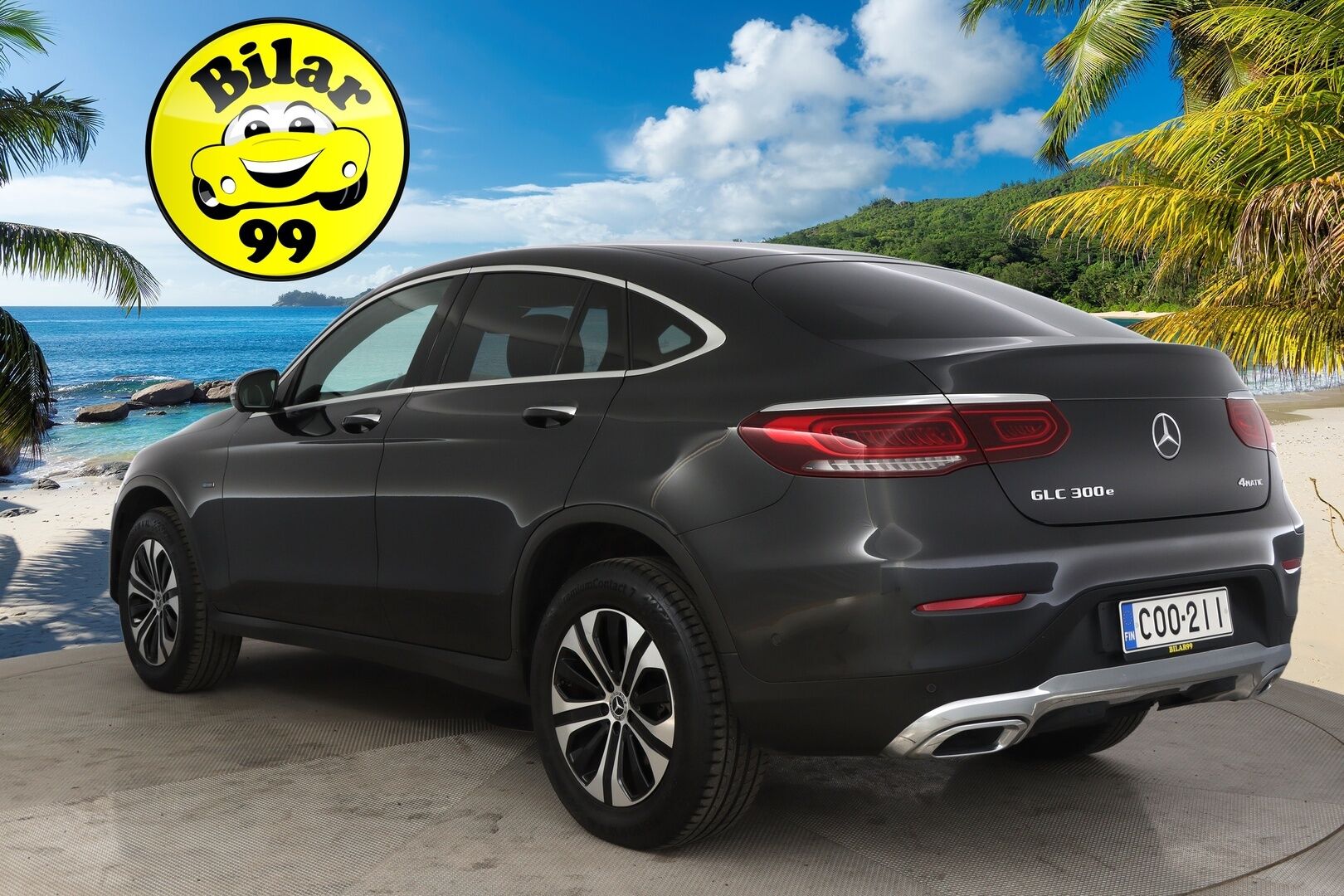 Mercedes-Benz GLC 2020 300 e 4MATIC A Business Coupé EQ Power *Burmester / Lasikattoluukku / Vetokoukku / 360 kamera* - 3,99 % KORKOTARJOUS TÄHÄN AUTOON - *Suomi-auto / 2x renkaat ja vanteet / Näyttävä*