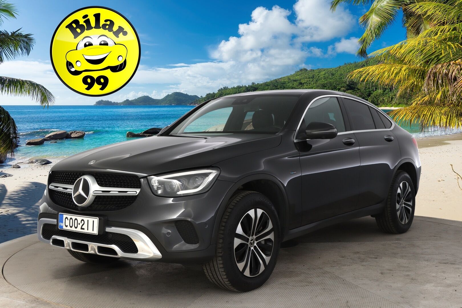 Mercedes-Benz GLC 2020 300 e 4MATIC A Business Coupé EQ Power *Burmester / Lasikattoluukku / Vetokoukku / 360 kamera* - 3,99 % KORKOTARJOUS TÄHÄN AUTOON - *Suomi-auto / 2x renkaat ja vanteet / Näyttävä*
