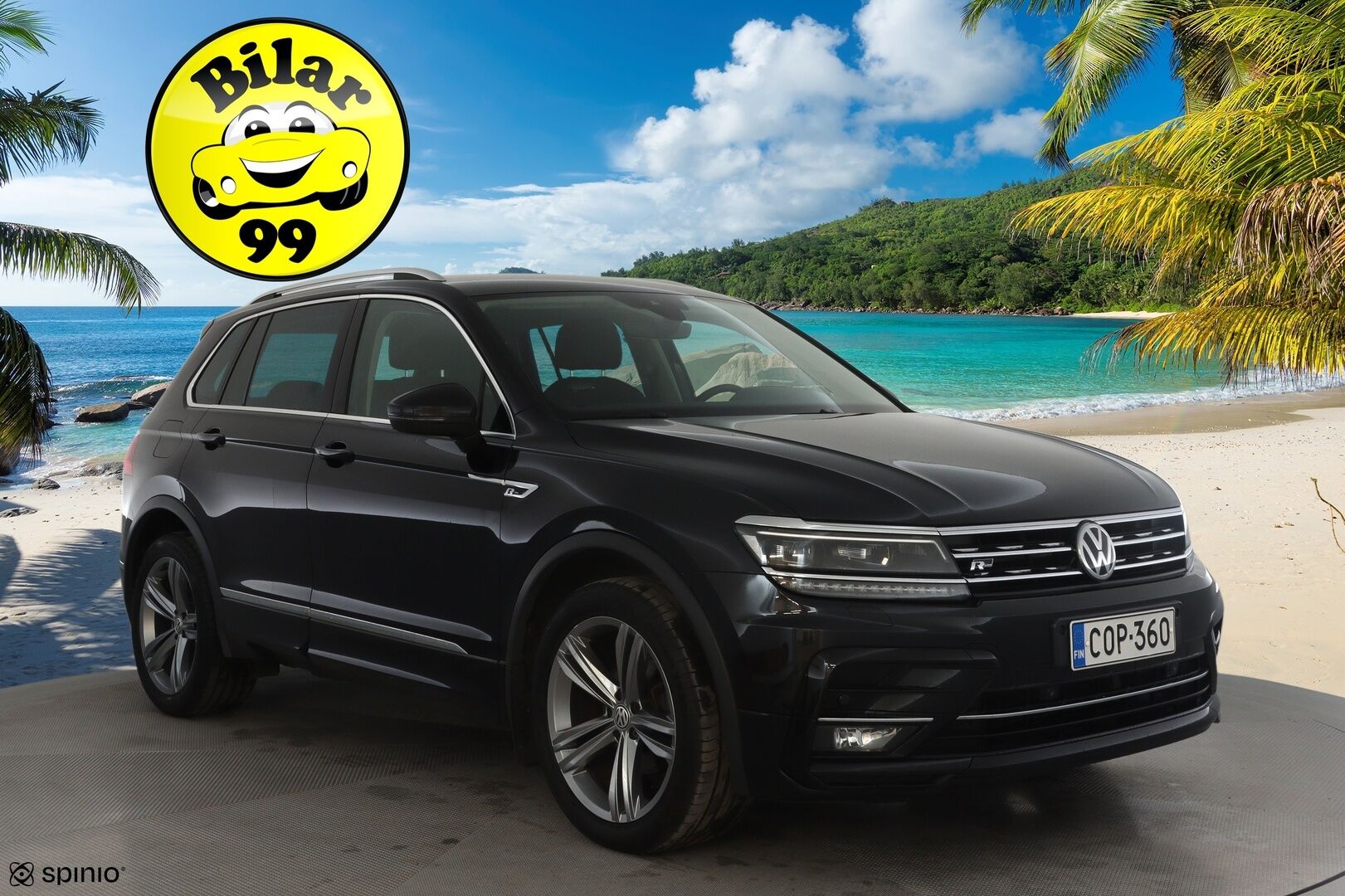 Volkswagen Tiguan 2020 R-Line 2,0 TDI SCR 110 kW 4MOTION DSG * Webasto / Koukku / Adapt.Vakkari / LED / Navi / Digimittari / Kangas-Alcantara - Suomi-auto / Kahdet Renkaat