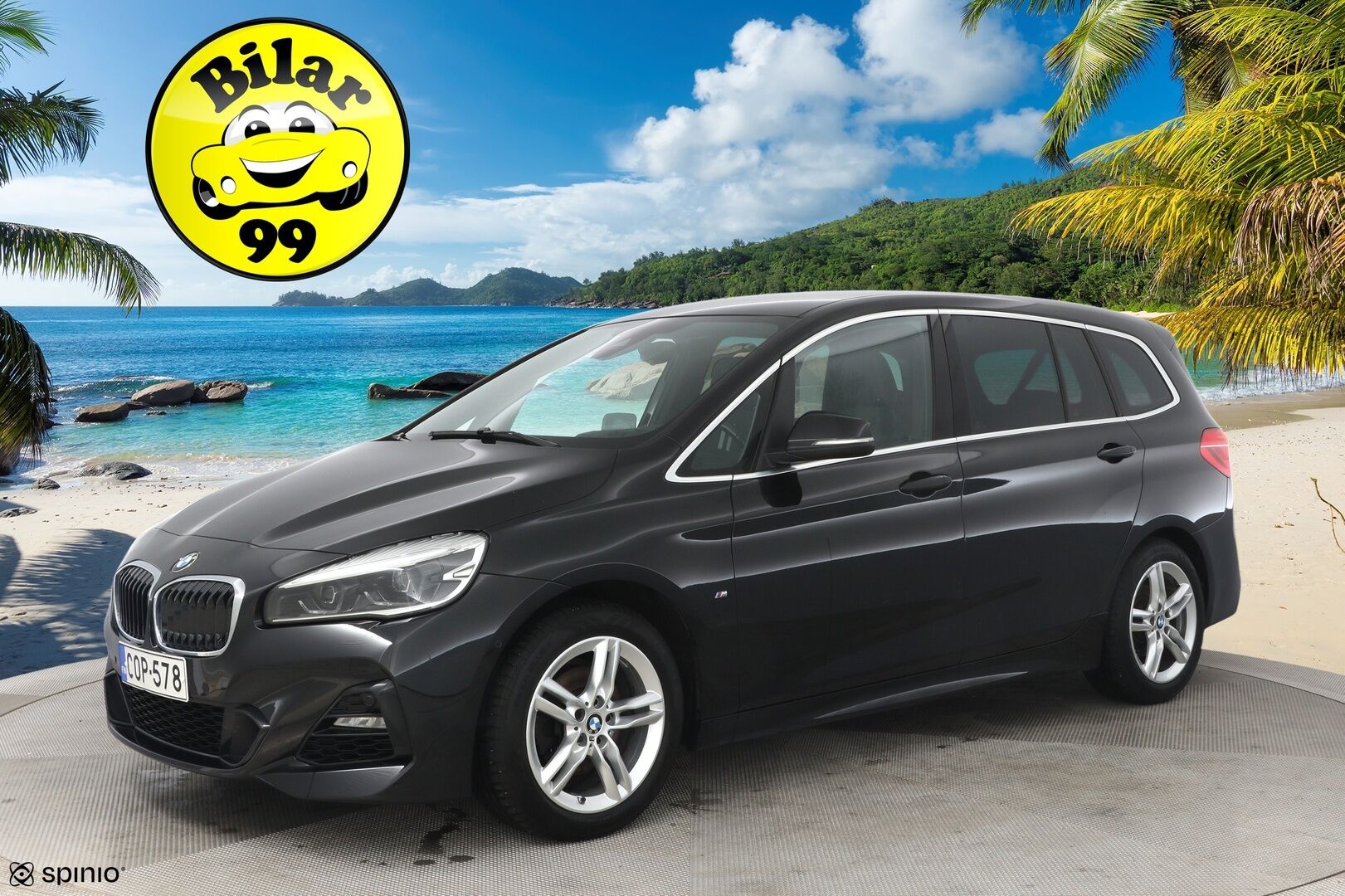BMW 216 2020 F46 M-sport * HUD / LED / Sähkökontti / Vetokoukku / Tutkat / Proffa navi * - Huippuvarusteet! / Huollot ok / Renkaat ajokuntoiset / Suomi-auto *