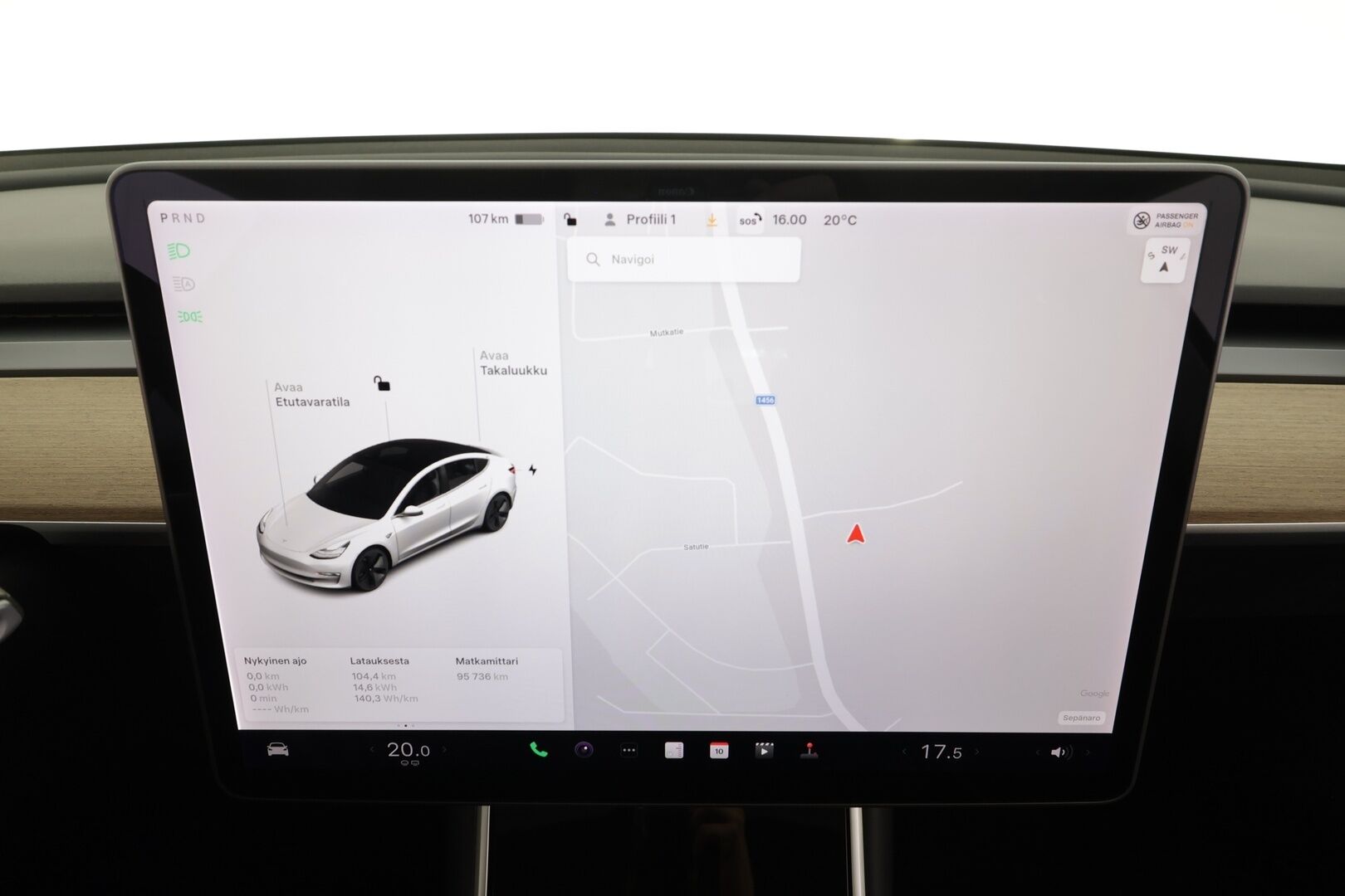 Tesla Model 3 2020 Standard RWD Plus - | Lasikatto | ACC | LED | P.Kamera | Muistipenkki | Navi | Kaistavahti | Keyless | Premium Speakers | Suomi-auto | Kahdet renkaat |