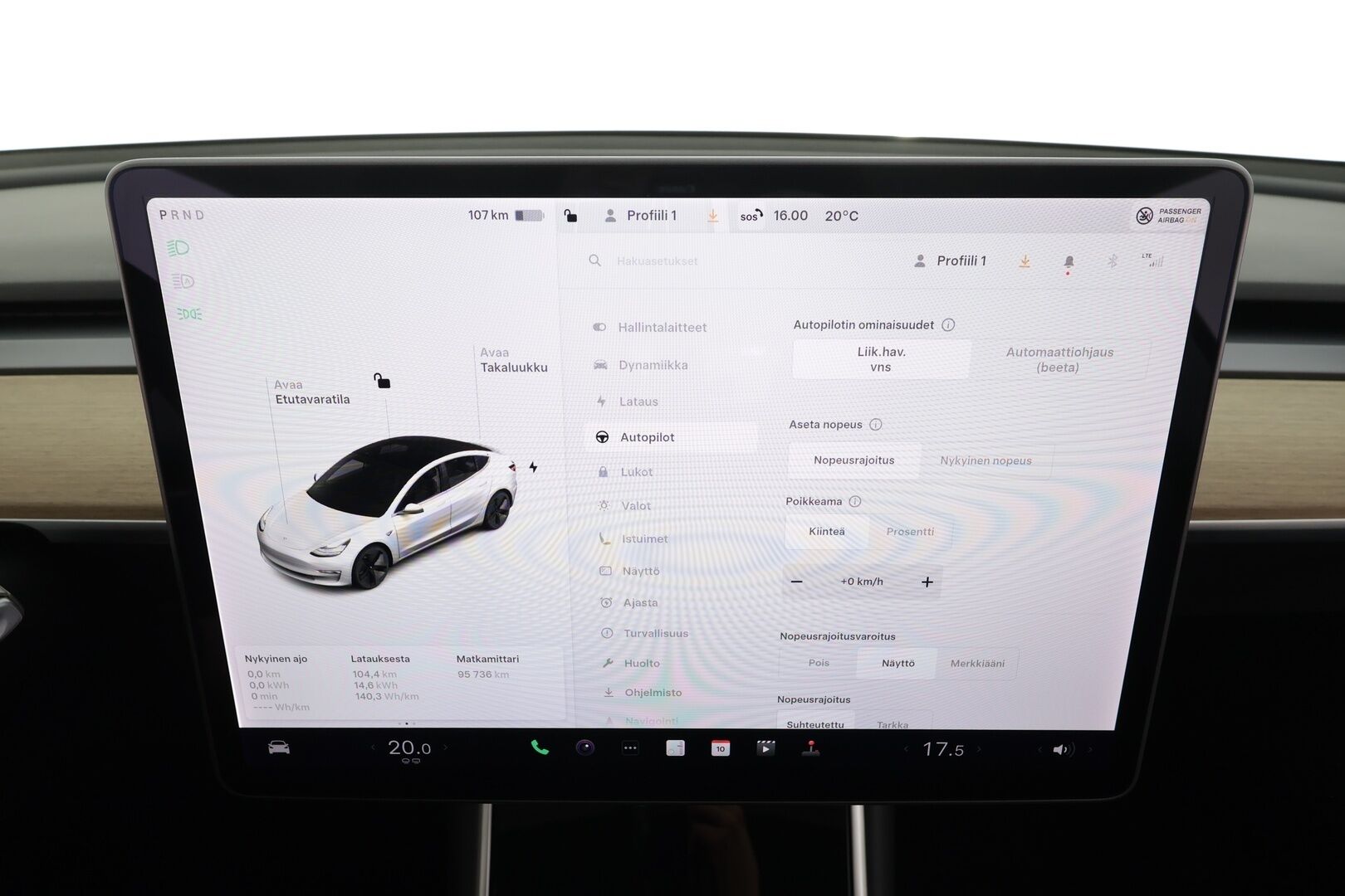 Tesla Model 3 2020 Standard RWD Plus - | Lasikatto | ACC | LED | P.Kamera | Muistipenkki | Navi | Kaistavahti | Keyless | Premium Speakers | Suomi-auto | Kahdet renkaat |