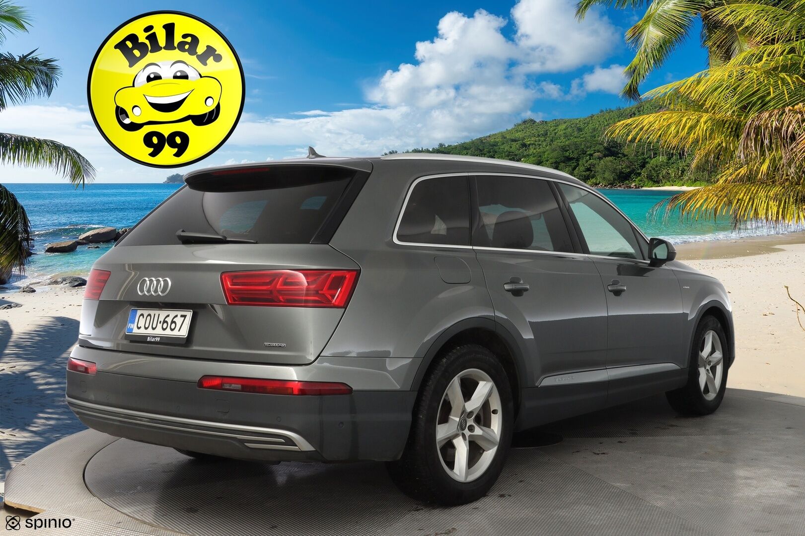 Audi Q7 2017 Business 3,0 V6 TDI e-tron quattro tiptronic * ACC / Webasto / 360° Kamera / Koukku / HUD / Ilma-alusta * - Akku kuntotarkastettu / Kahdet Audin vanteet / SUPER VARUSTEET!