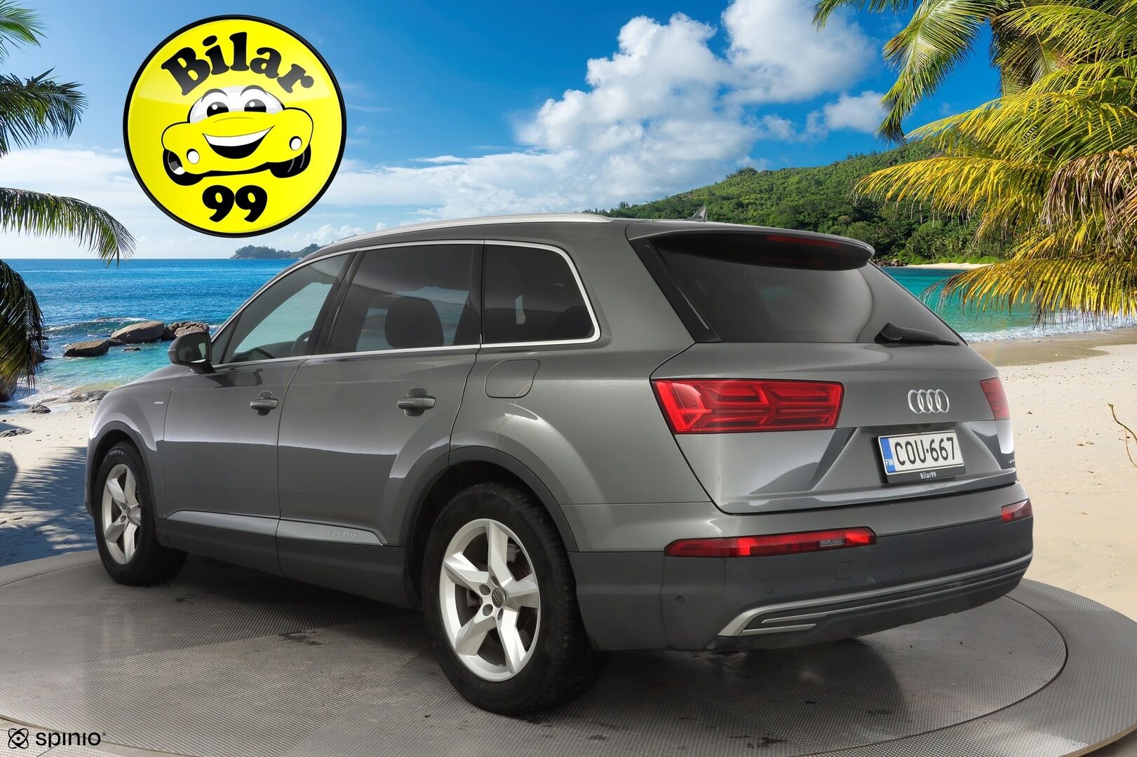 Audi Q7 2017 Business 3,0 V6 TDI e-tron quattro tiptronic * ACC / Webasto / 360° Kamera / Koukku / HUD / Ilma-alusta * - Akku kuntotarkastettu / Kahdet Audin vanteet / SUPER VARUSTEET!