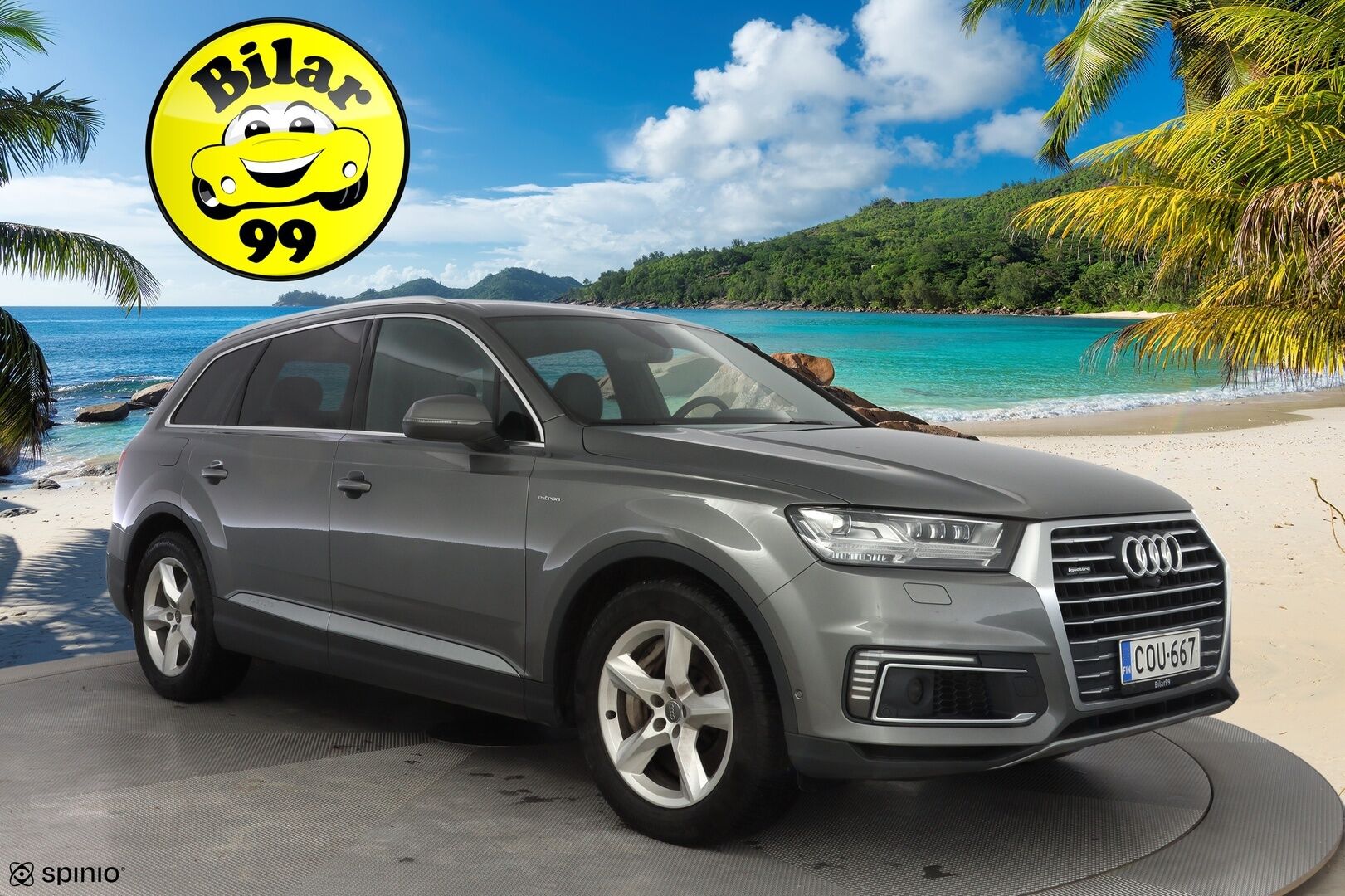 Audi Q7 2017 Business 3,0 V6 TDI e-tron quattro tiptronic * ACC / Webasto / 360° Kamera / Koukku / HUD / Ilma-alusta * - Akku kuntotarkastettu / Kahdet Audin vanteet / SUPER VARUSTEET!