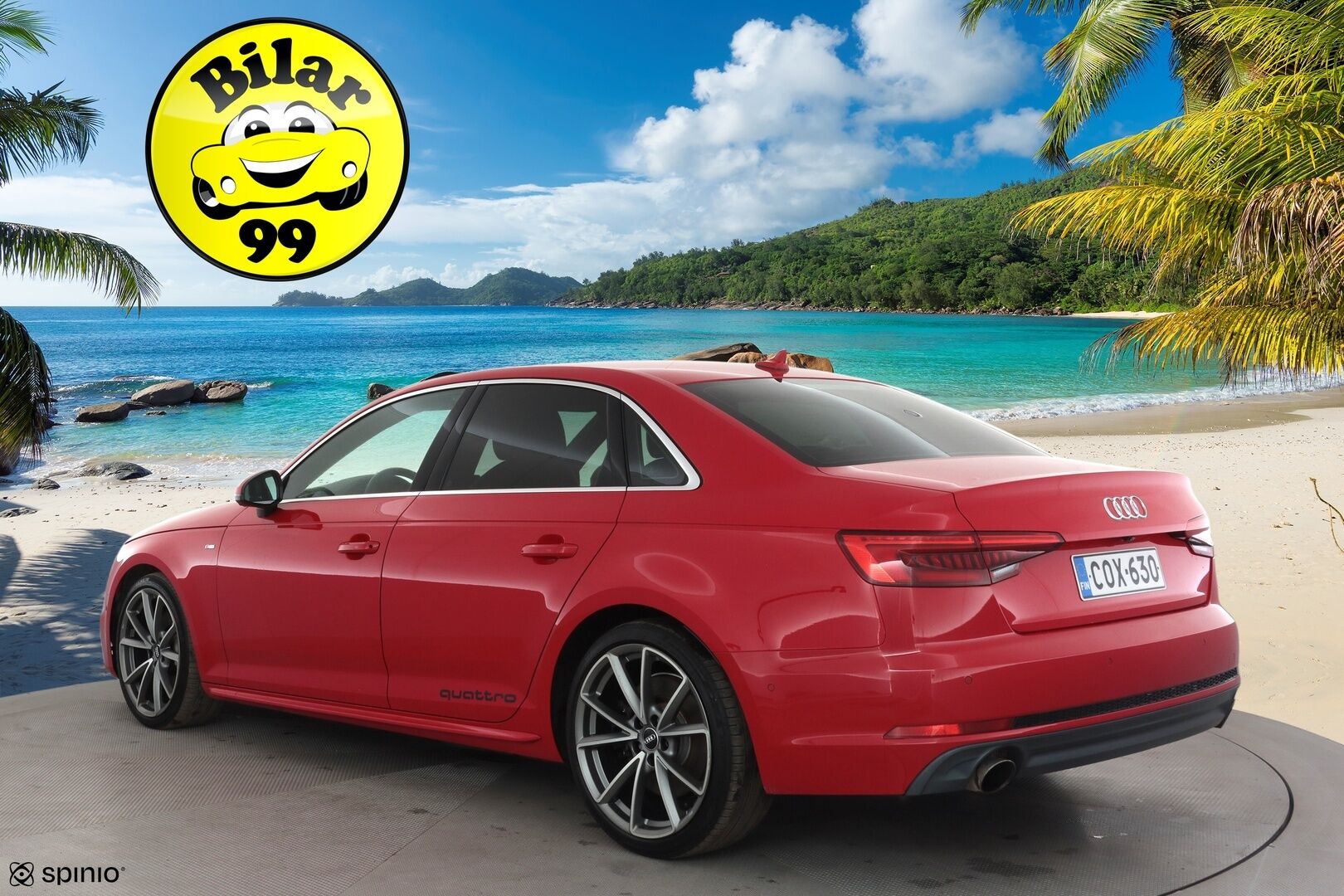 Audi A4 2016 Sedan First Edition Business Sport 2,0 TFSI 185 kW quattro S-line * ACC / HUD / Webasto / Bang&Olufsen / 360-kamera * - Kahdet Renkaat