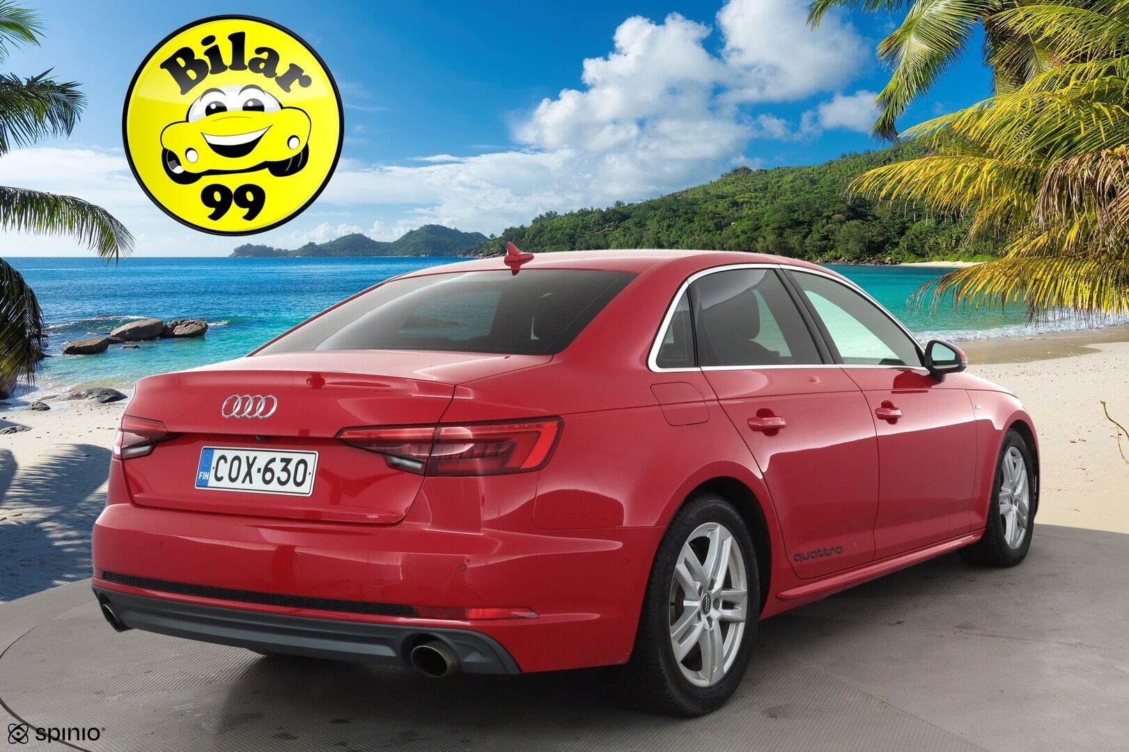 Audi A4 2016 Sedan First Edition Business Sport 2,0 TFSI 185 kW quattro S-line * ACC / HUD / Webasto / Bang&Olufsen / 360-kamera * - Kahdet Renkaat