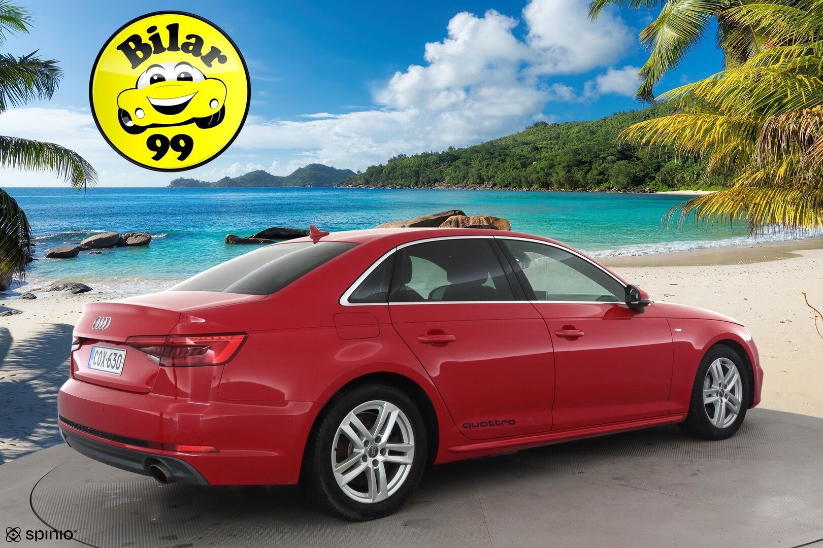 Audi A4 2016 Sedan First Edition Business Sport 2,0 TFSI 185 kW quattro S-line * ACC / HUD / Webasto / Bang&Olufsen / 360-kamera * - Kahdet Renkaat