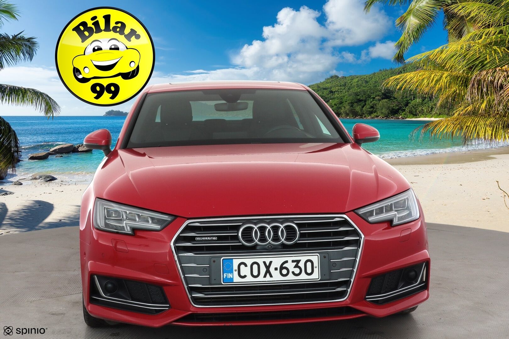 Audi A4 2016 Sedan First Edition Business Sport 2,0 TFSI 185 kW quattro S-line * ACC / HUD / Webasto / Bang&Olufsen / 360-kamera * - Kahdet Renkaat