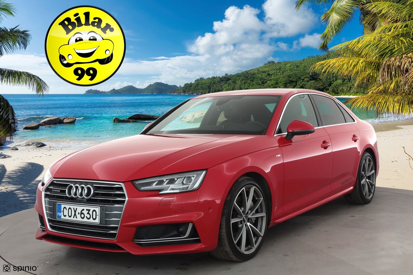 Audi A4 2016 Sedan First Edition Business Sport 2,0 TFSI 185 kW quattro S-line * ACC / HUD / Webasto / Bang&Olufsen / 360-kamera * - Kahdet Renkaat