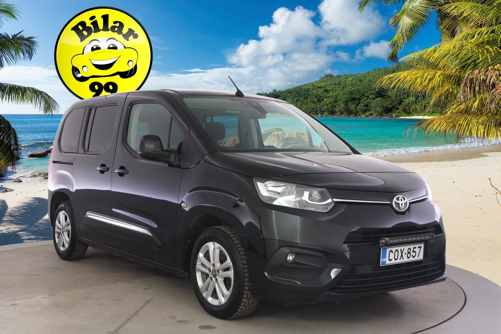 Toyota Proace CITY Verso 2020 Active L1 1,2 130 Autom. 5-H / Suomi-auto / Webasto / Vakkari / Kaistavahti / Koukku / Lohko + sisäp. / - *Juuri saapunut! / 2x Renkaat aluvanteilla / Pysäköintitutka takana*