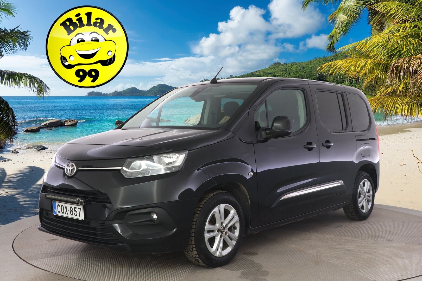 Toyota Proace CITY Verso 2020 Active L1 1,2 130 Autom. 5ov - Suomi-auto | Webasto | Vakkari | Kaistavahti | Koukku | Lohko + sisäp. | Bluethoot | pysäköintitutka