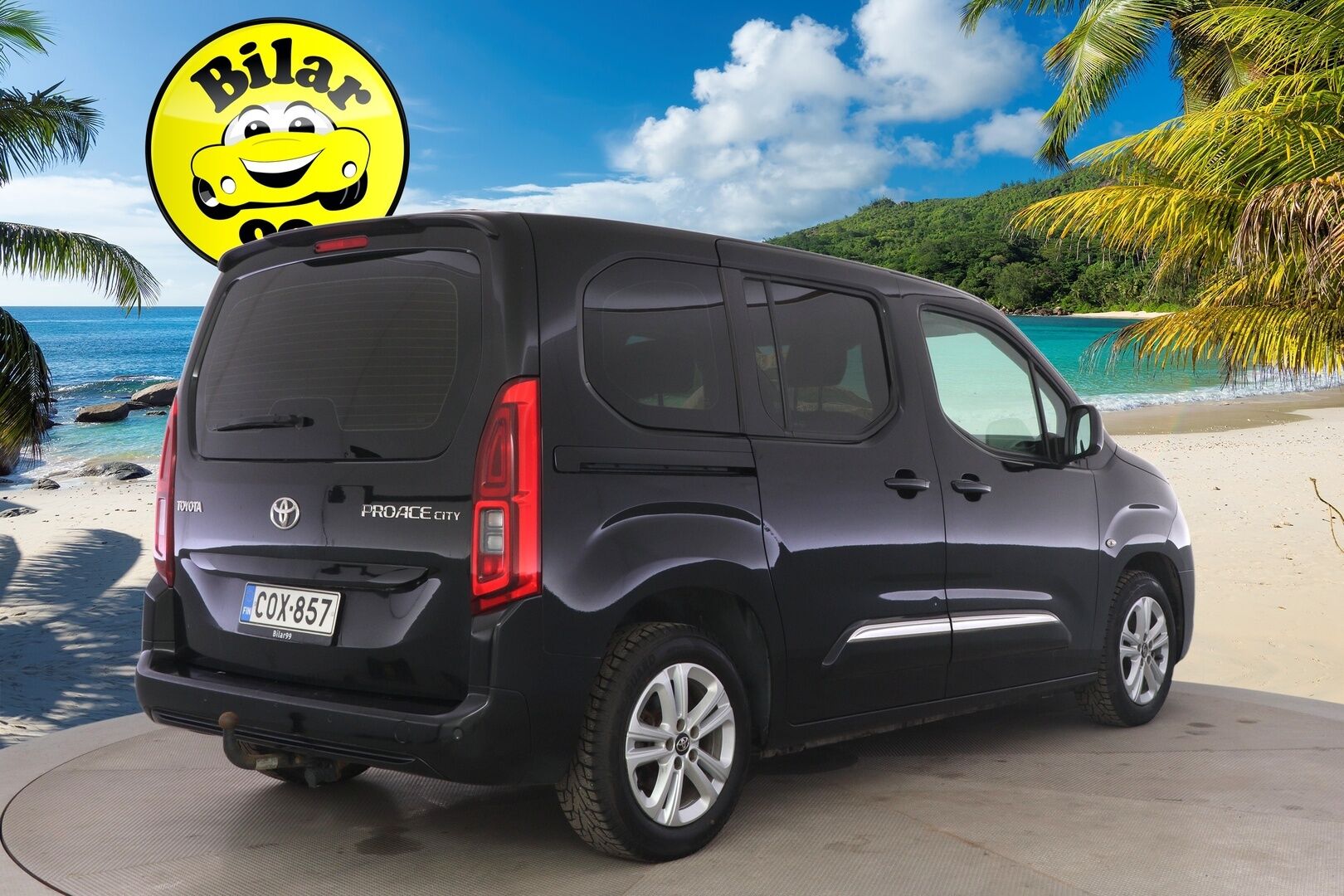 Toyota Proace CITY Verso 2020 Active L1 1,2 130 Autom. 5ov - Suomi-auto | Webasto | Vakkari | Kaistavahti | Koukku | Lohko + sisäp. | Bluethoot | pysäköintitutka