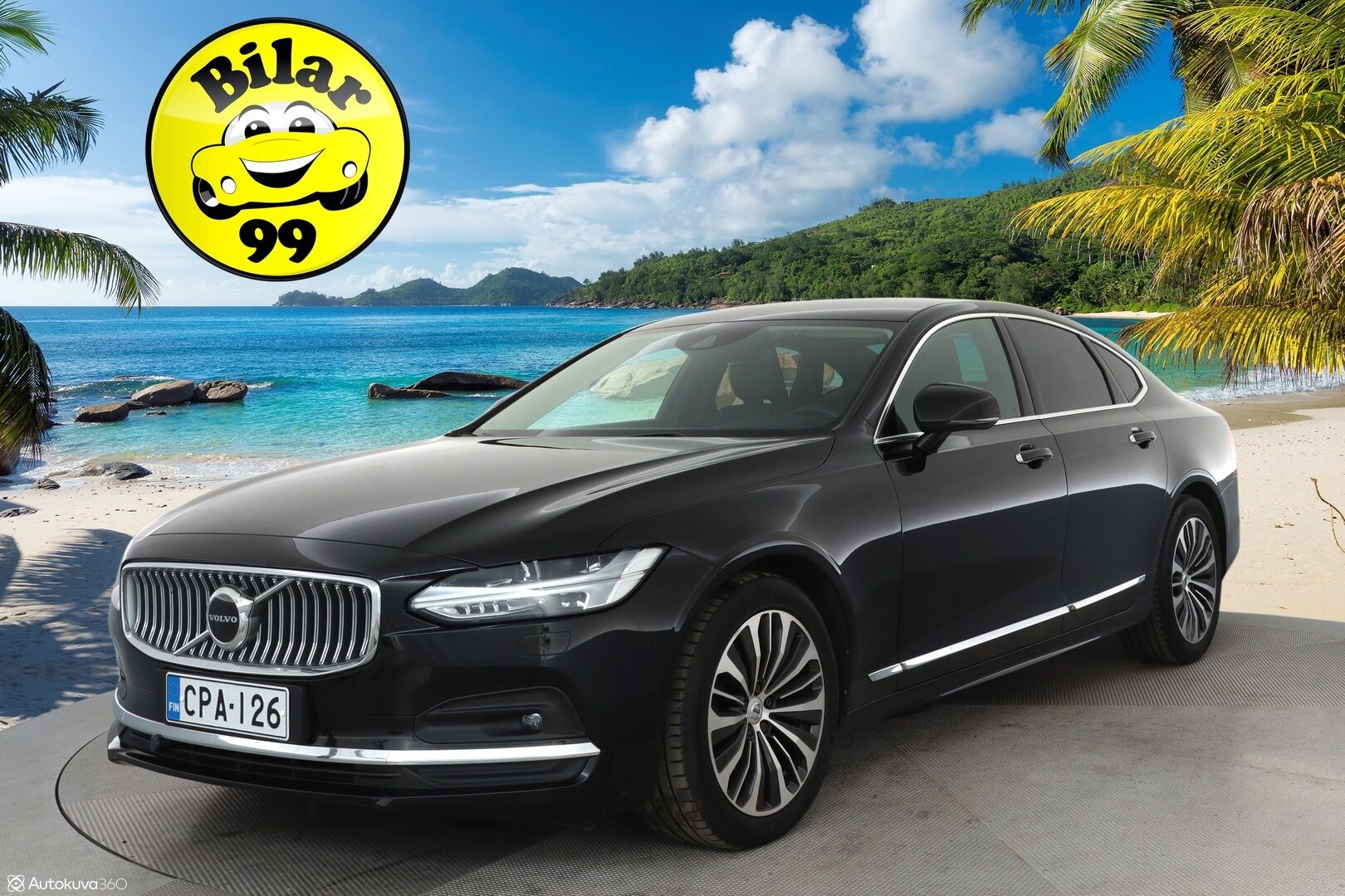 Volvo S90 2021 D3 Business Inscription Edition ** Webasto / Adapt.Vakkari / P.kamera / LED-valot / Sporttinahat Muistilla / Navi ** - 3,99 % KORKOTARJOUS TÄHÄN AUTOON - Kaistavahti / KeylessGO / Suomi-auto / 2x Renkaat