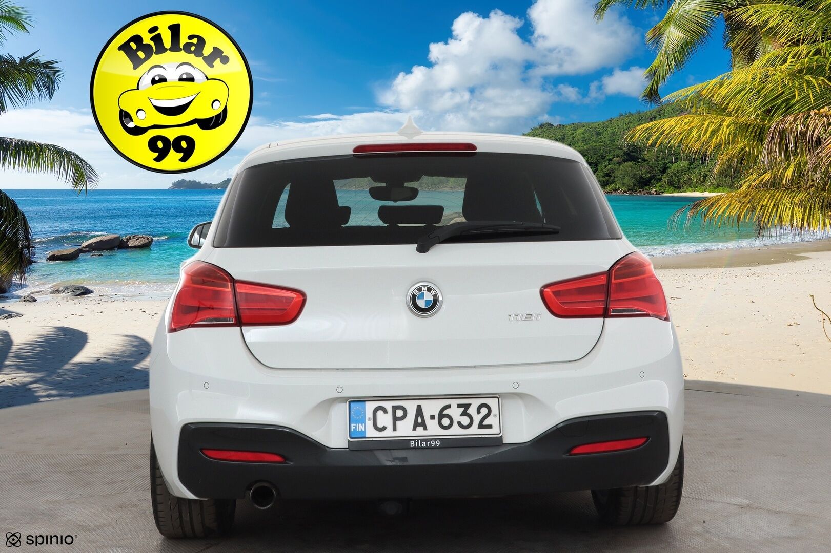 BMW 118 2018 F20 118i A M-sport * Koukku / Hifi / LED / Vakkari / Sporttipenkit / P.tutka / Facelift / Ratinlämmitin * - Kahdet renkaat aluvanteilla 
