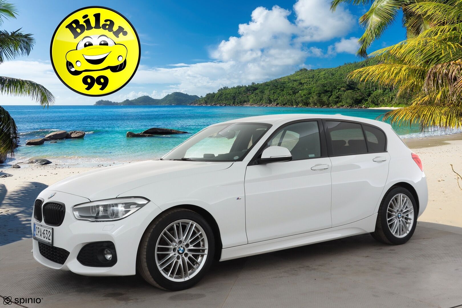 BMW 118 2018 F20 118i A M-sport * Koukku / Hifi / LED / Vakkari / Sporttipenkit / P.tutka / Facelift / Ratinlämmitin * - Kahdet renkaat aluvanteilla 