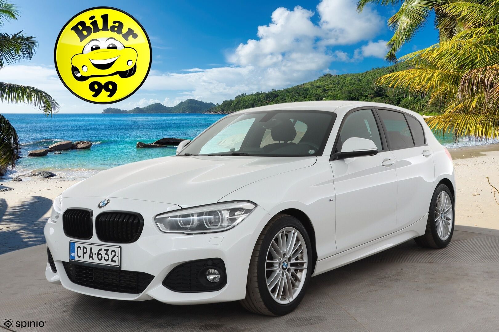 BMW 118 2018 F20 118i A M-sport * Koukku / Hifi / LED / Vakkari / Sporttipenkit / P.tutka / Facelift / Ratinlämmitin * - Kahdet renkaat aluvanteilla 