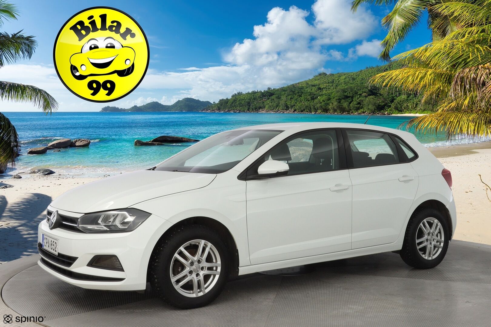 Volkswagen Polo 2021 Style 1.0 TGI 66 kW *ACC / AppleCarPlay / AndroidAuto / Lohko* - Suomi-Auto / Kahdet hyväkuntoiset renkaat alumiinivantein / Juuri huollettu