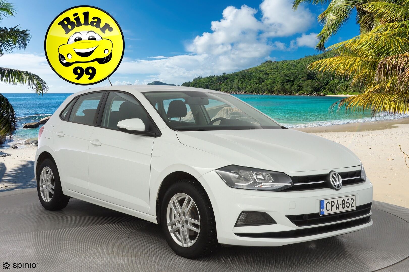 Volkswagen Polo 2021 Style 1.0 TGI 66 kW *ACC / AppleCarPlay / AndroidAuto / Lohko* - Suomi-Auto / Kahdet hyväkuntoiset renkaat alumiinivantein / Juuri huollettu
