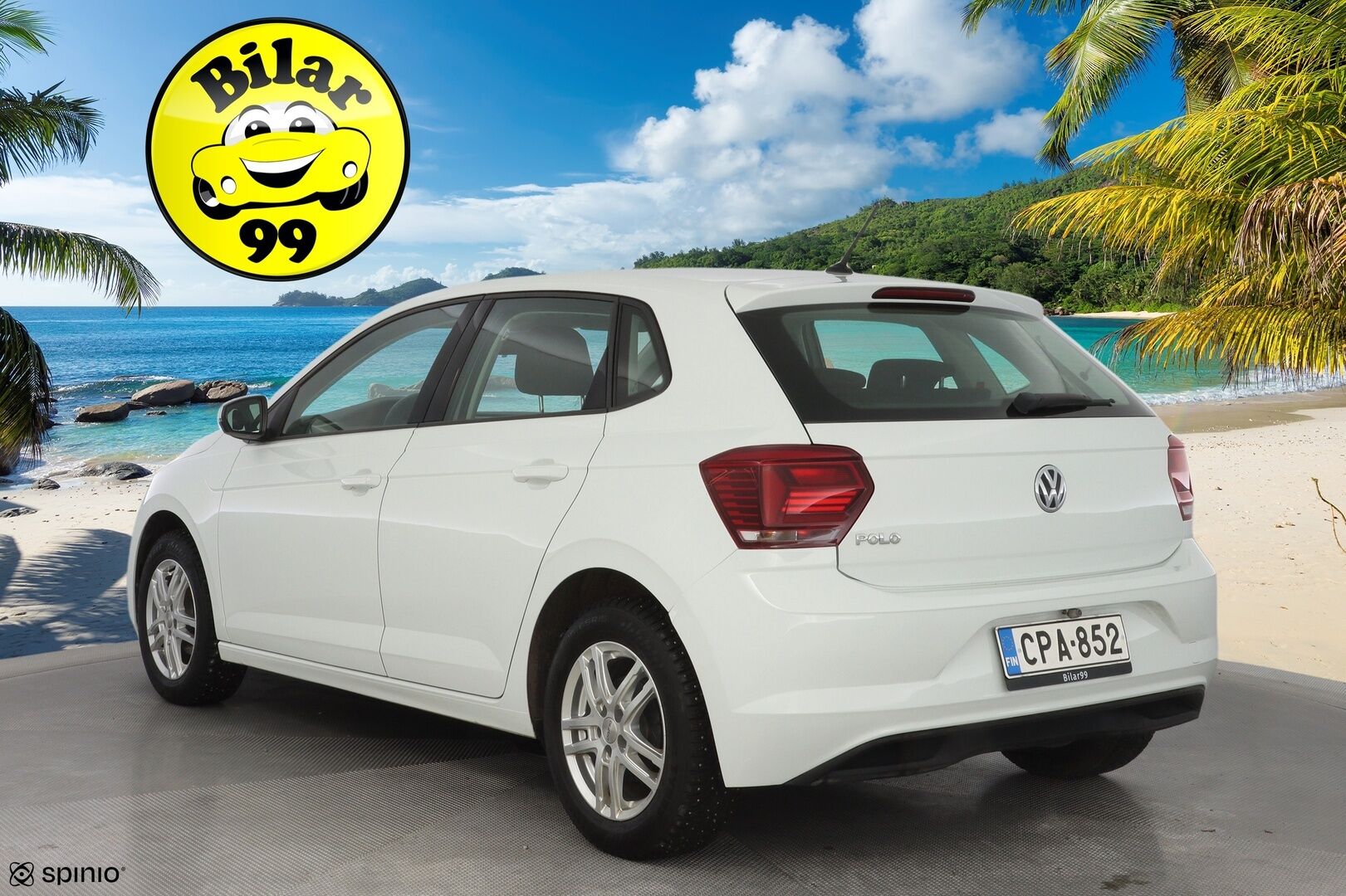 Volkswagen Polo 2021 Style 1.0 TGI 66 kW *ACC / AppleCarPlay / AndroidAuto / Lohko* - Suomi-Auto / Kahdet hyväkuntoiset renkaat alumiinivantein / Juuri huollettu - HULLU BLACKWEEK KORKOTARJOUS 2,49%