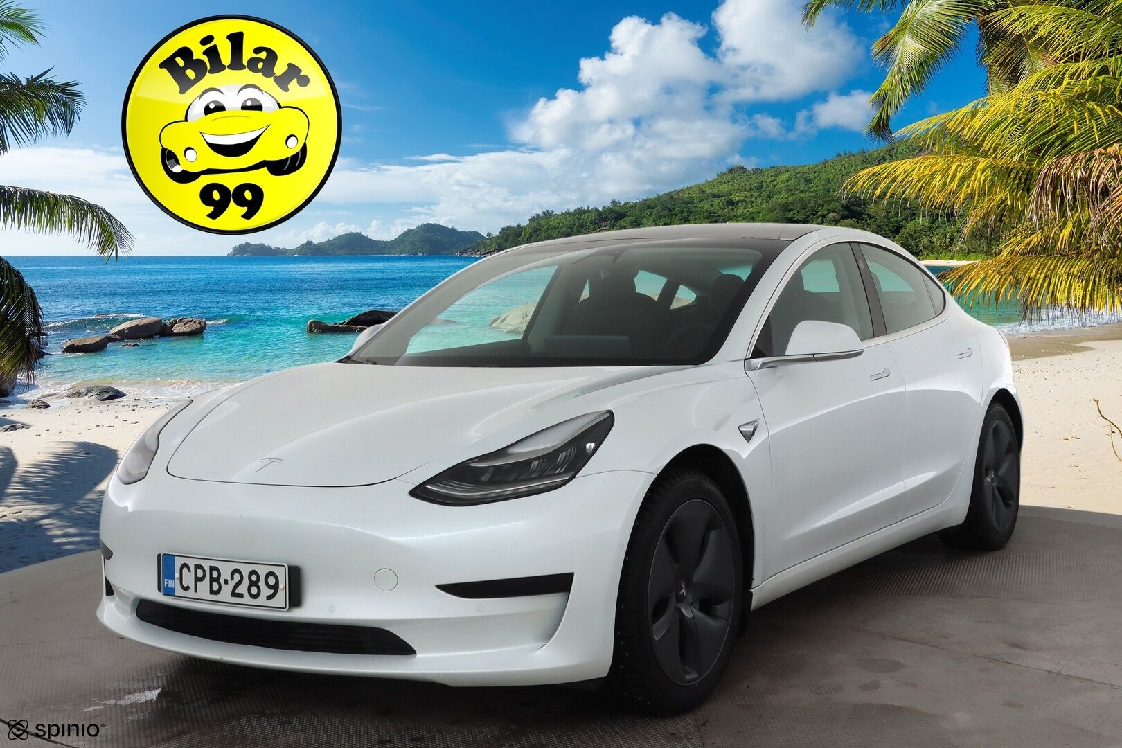 Tesla Model 3 2020 Standard Range Plus * ACC / LED / Lasikatto / Muistipenkki / P.Kamera / Kaistavahti / Navi * - Suomi-auto / 2x Latauskaapelit / Kahdet renkaat