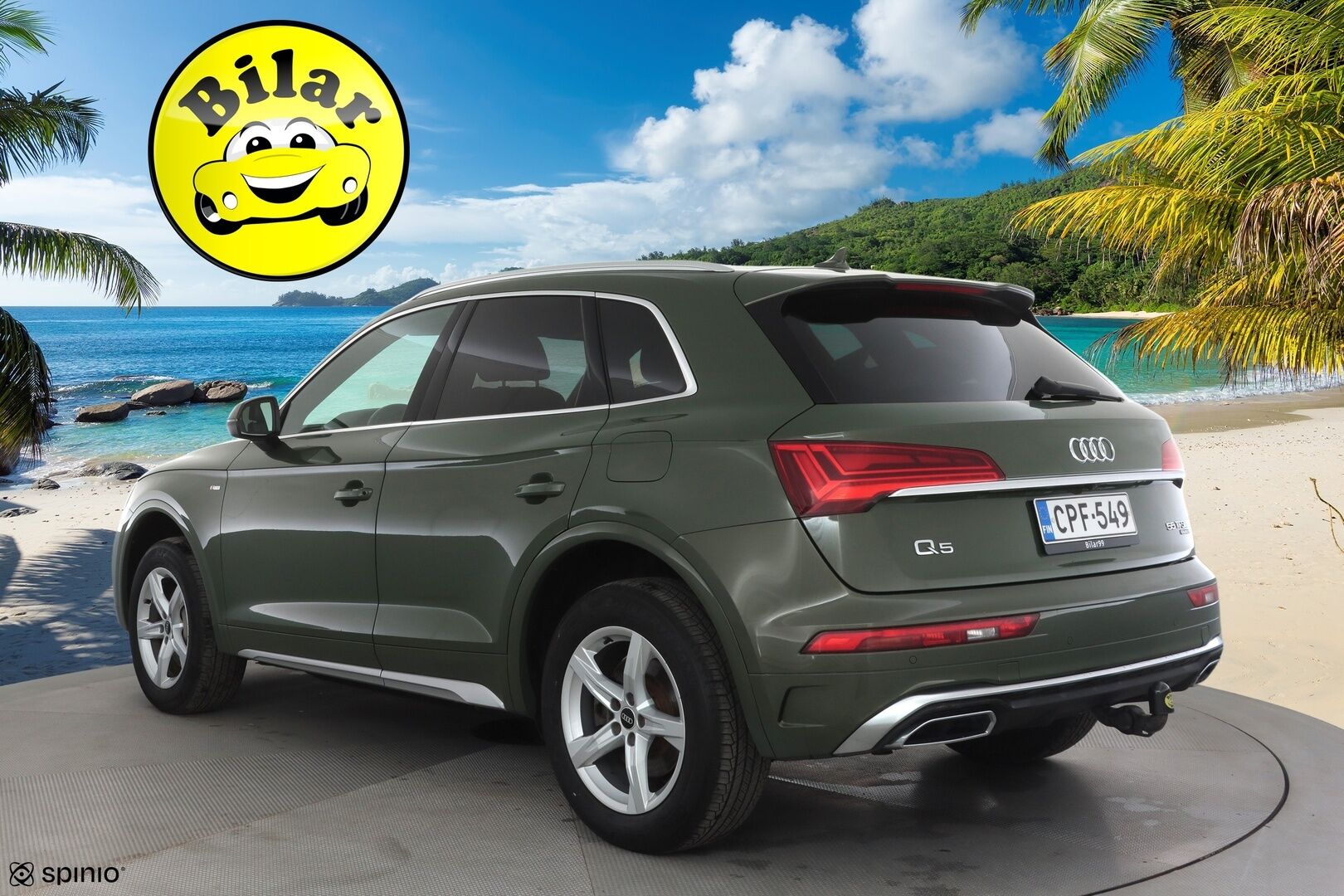 Audi Q5 2021 S line 55 TFSI e 270 kW quattro S tronic Electrified Edition - | ACC | Matrix | S-line sisä | Koukku | Sporttipenkit | Puolinahat | Digimittaristo | Navi | P.kamera | District green | 1-om suomiauto | 