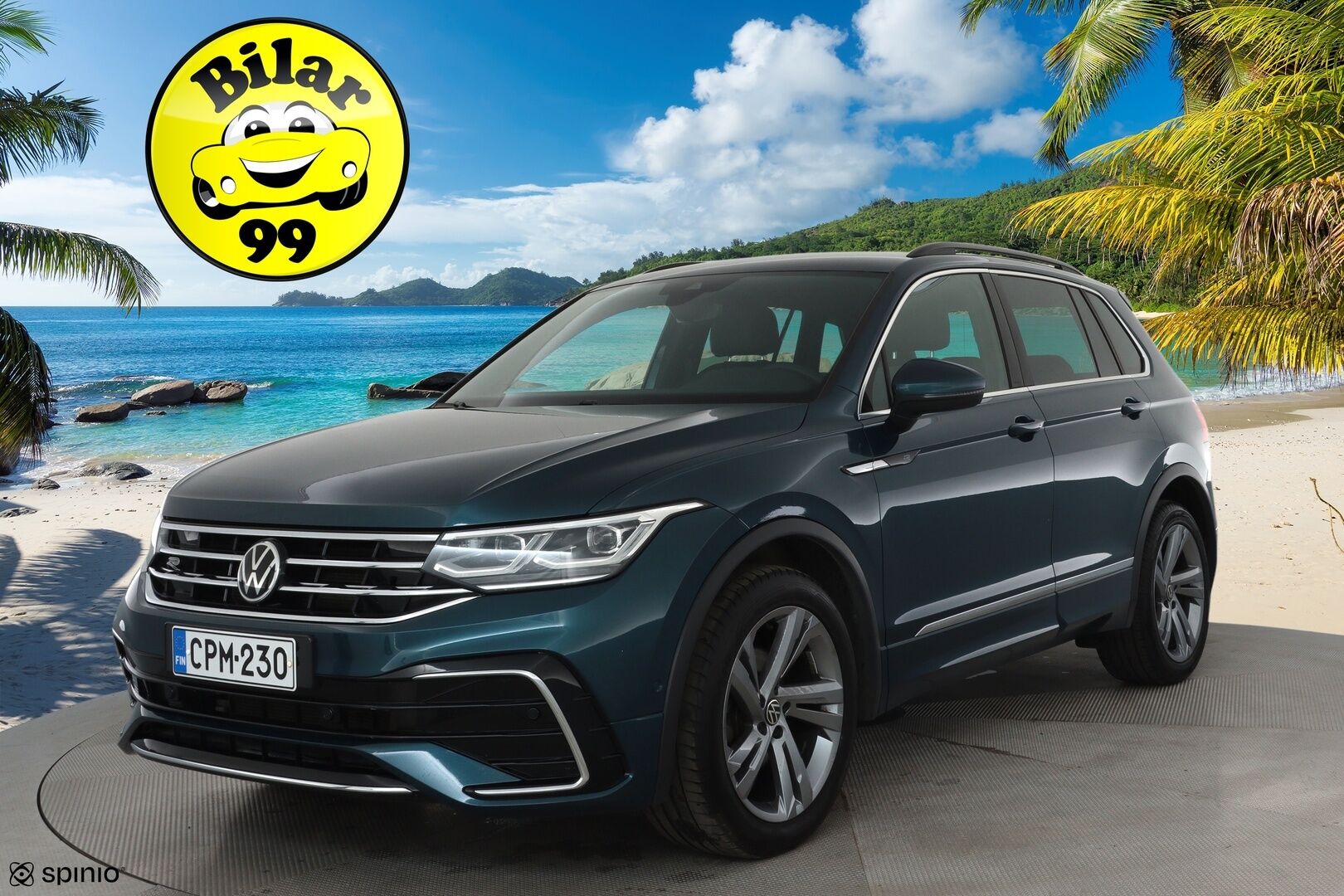 Volkswagen Tiguan 2021 R-Line 2,0 TDI SCR 110 kW 4MOTION DSG **Webasto / Koukku / Adapt.Vakkari / Matrix-LED / P.Tutkat / Navi / Kaistavahti** - Suomi-auto / Kahdet Renkaat / Merkkihuoillettu!