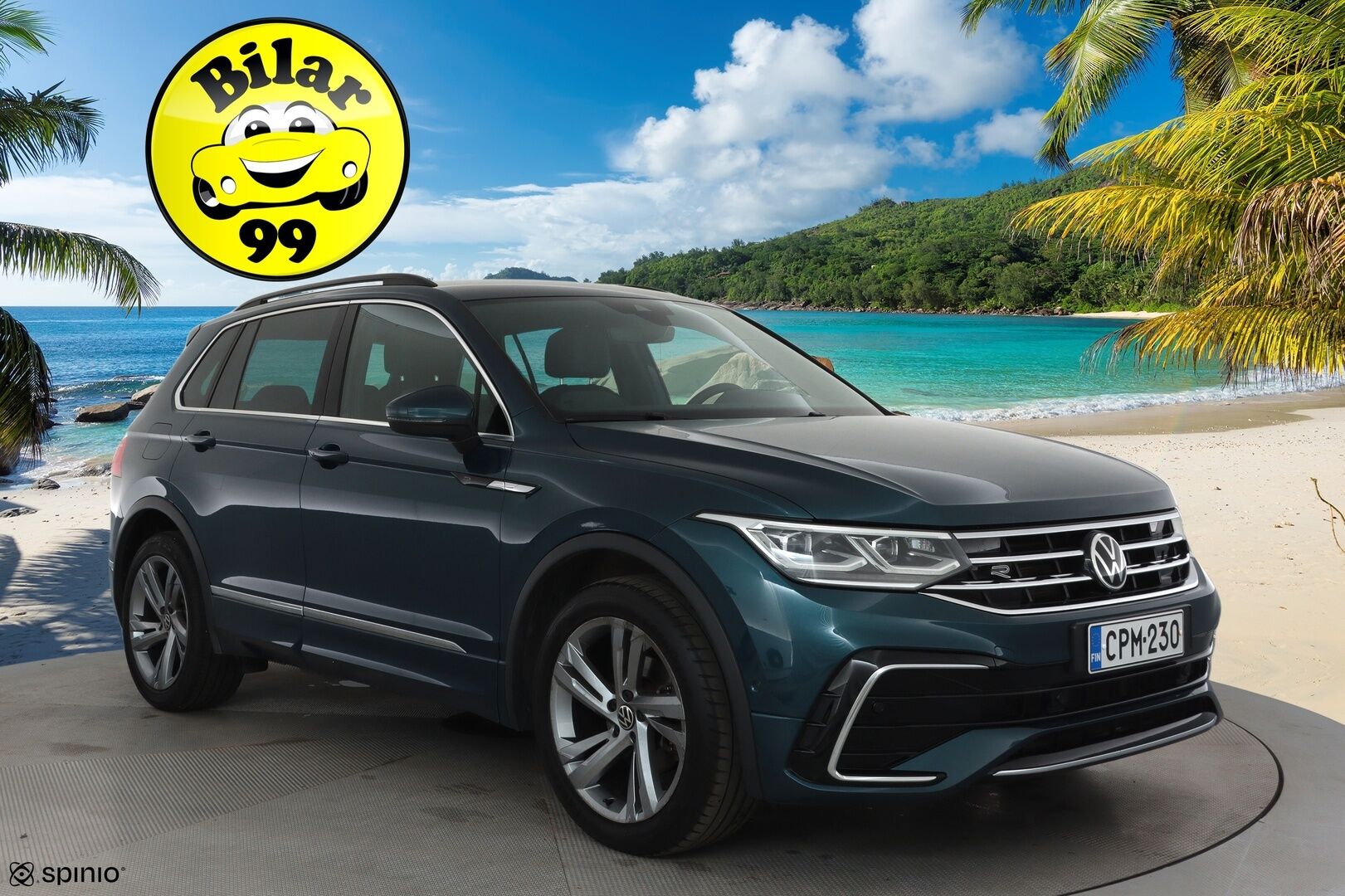 Volkswagen Tiguan 2021 R-Line 2,0 TDI SCR 110 kW 4MOTION DSG **Webasto / Koukku / Adapt.Vakkari / Matrix-LED / P.Tutkat / Navi / Kaistavahti** - Suomi-auto / Kahdet Renkaat / Merkkihuoillettu!