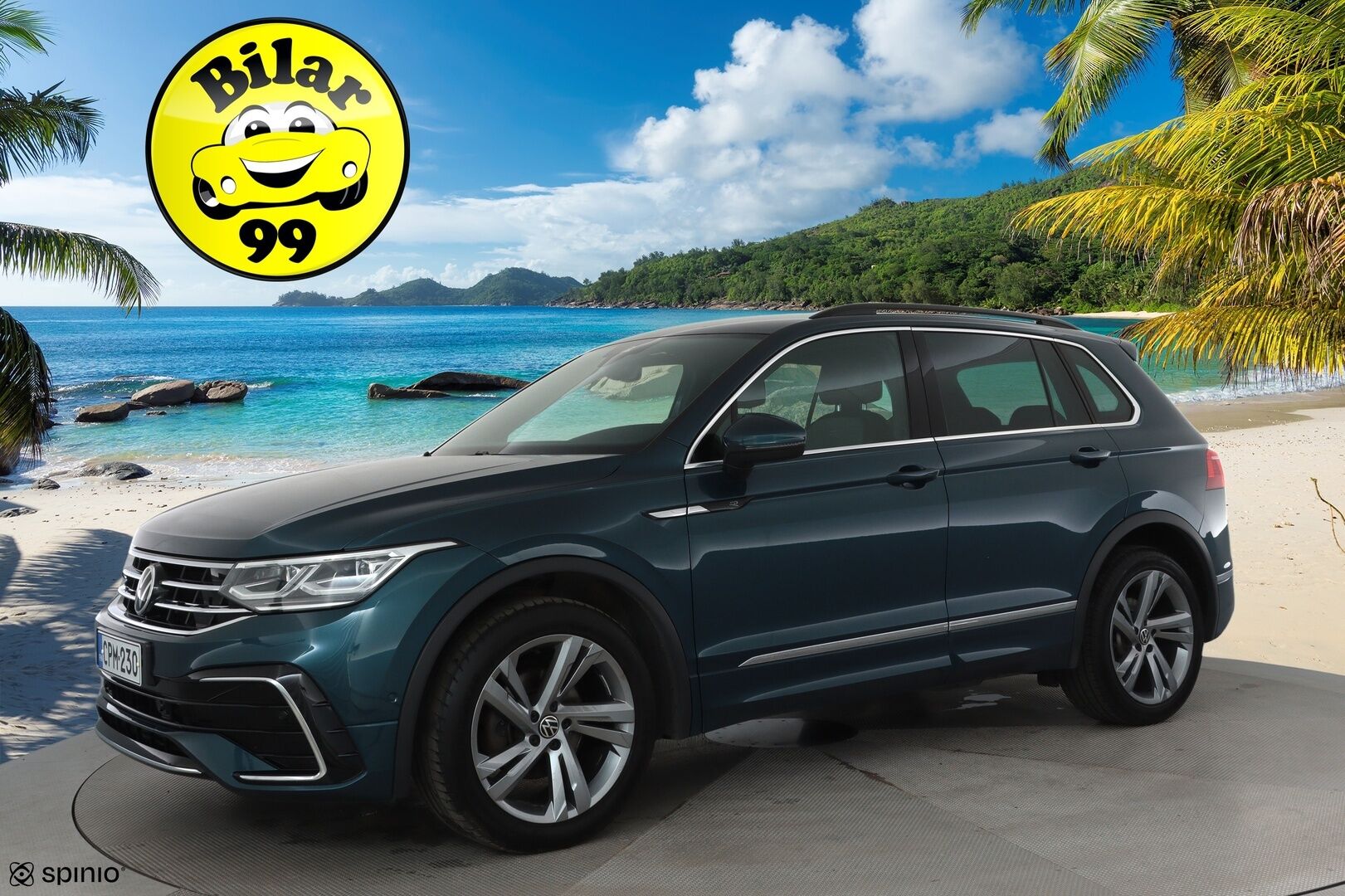 Volkswagen Tiguan 2021 R-Line 2,0 TDI SCR 110 kW 4MOTION DSG **Webasto / Koukku / Adapt.Vakkari / Matrix-LED / P.Tutkat / Navi / Kaistavahti** - Suomi-auto / Kahdet Renkaat / Merkkihuoillettu!