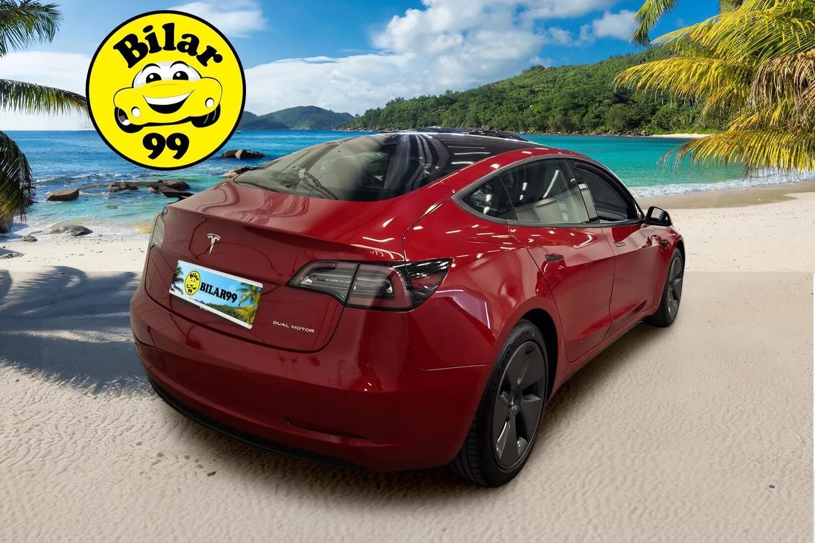 Tesla Model 3 2021 Long Range - | 1-OM | Suomi-Auto | ILP | Lasikatto | Mustat Sähkönahat | ACC | 