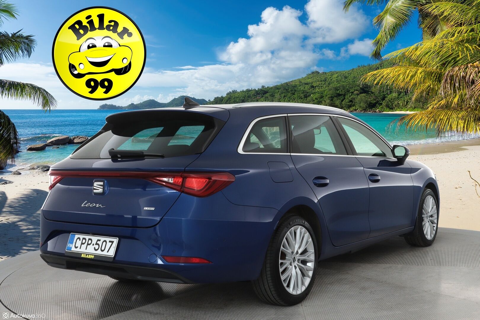 Seat Leon Sportstourer 2021 1,4 PHEV 204 eHybrid Xcellence DSG **1.Om Suomi-auto / Adapt.Vakkari / LED-valot / P.kamera / Navi / Kaistavahti** - Akku kuntotarkistettu! / Digimittaristo / 3-Alueinen AC / KeylessGO / 2x Renkaat