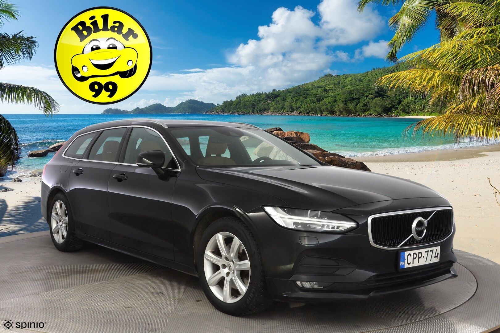 Volvo V90 2017 D3 Business aut * ACC / VOC / Pilot assist / Kamera / Koukku / Nahat / Blis* - Ei Adblue / Kahdet Volvon vanteet / Kattava huoltohistoria