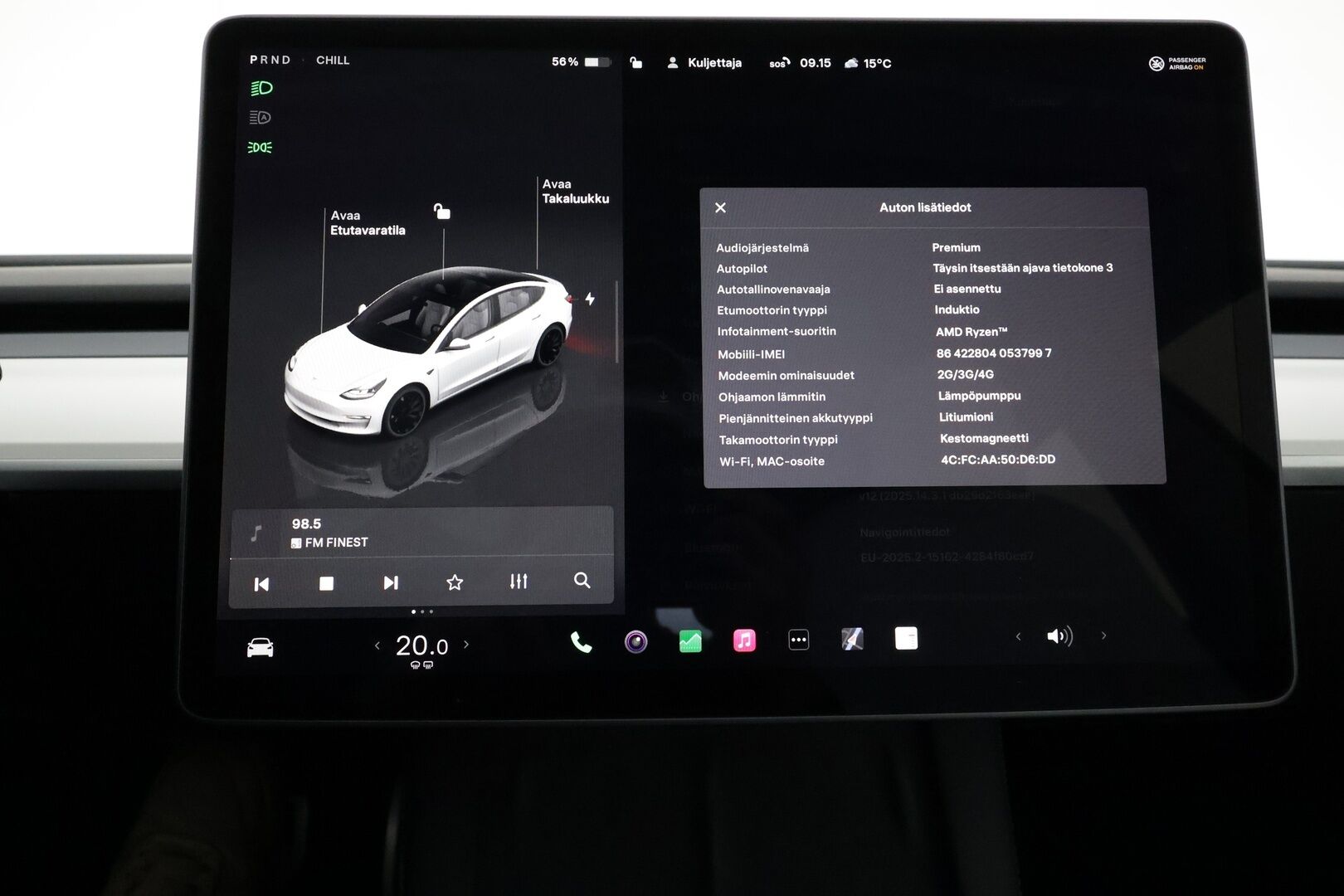 Tesla Model 3 2022 Performance **FSD / AMD Ryzen / Vaalea nahkasisusta / Matrix LED / Lämpöpumppu / Kahdet vanteet** - 3,99 % KORKOTARJOUS TÄHÄN AUTOON - 1-om. Suomi-auto / Akku kuntotarkistettu / Lasikatto / P.kamera / Premium Audio