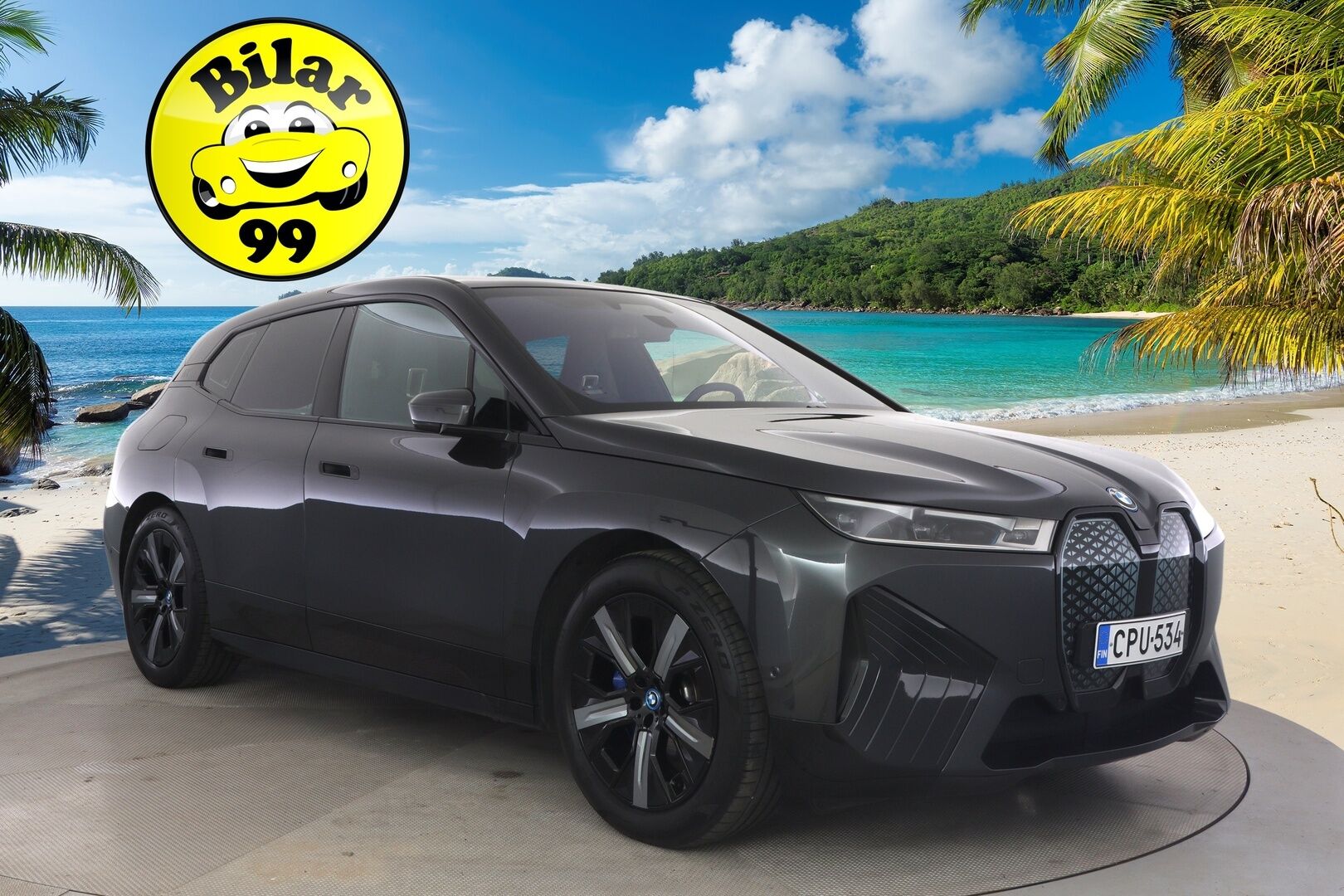 BMW iX 2021 xDrive40 - 3,99 % KORKOTARJOUS TÄHÄN AUTOON - Huippuvarusteltu! / Adapt. Vakkari / HUD / Sky Lounge / Harman/Kardon / Muistinahat / Laser LED / P-kamera / Imuovet / Comfort Access / Koukku