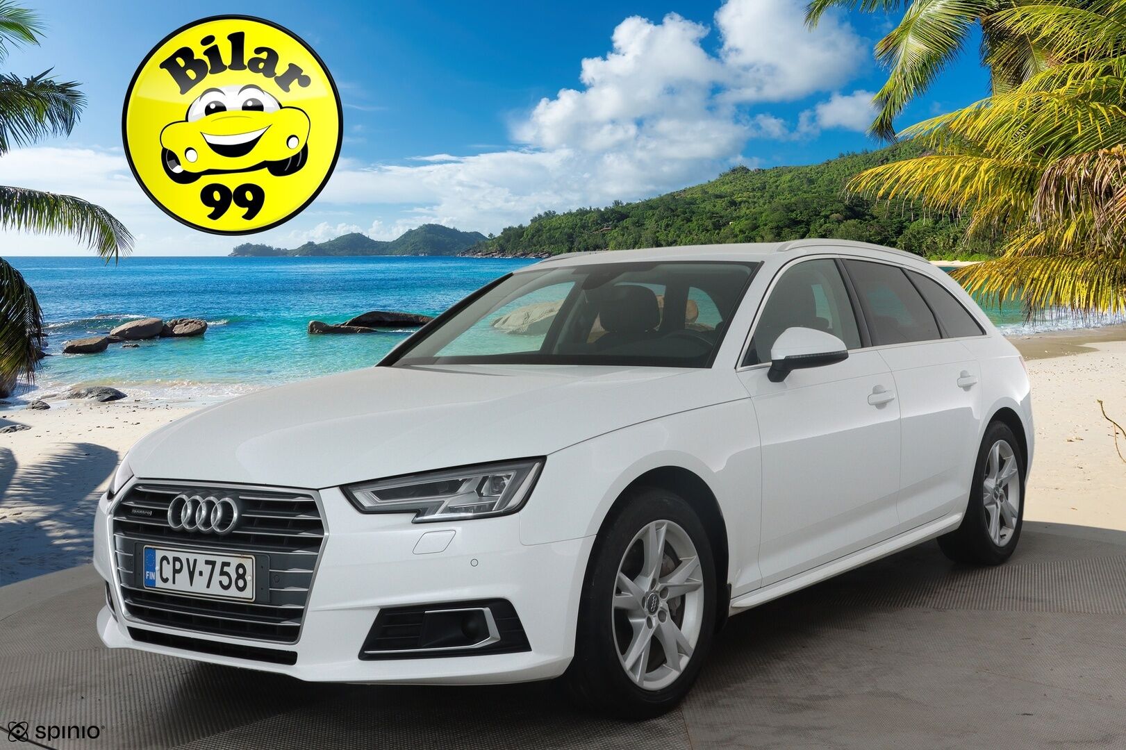 Audi A4 2018 Avant Business 2,0 TDI 140 kW quattro S tronic * Webasto / Adapt.Vakkari / Koukku / Sporttipenkit / LED / Peruutustutkat - Kahdet renkaat aluvanteilla / 2x Renkaat aluvantein / Tulossa Tampereelle!