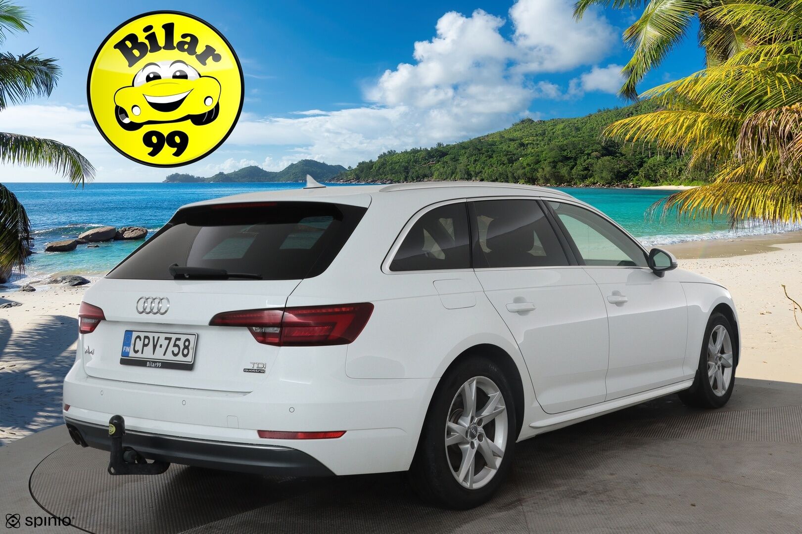 Audi A4 2018 Avant Business 2,0 TDI 140 kW quattro S tronic * Webasto / Adapt.Vakkari / Koukku / Sporttipenkit / LED / Peruutustutkat - Kahdet renkaat aluvanteilla / 2x Renkaat aluvantein / Tulossa Tampereelle!