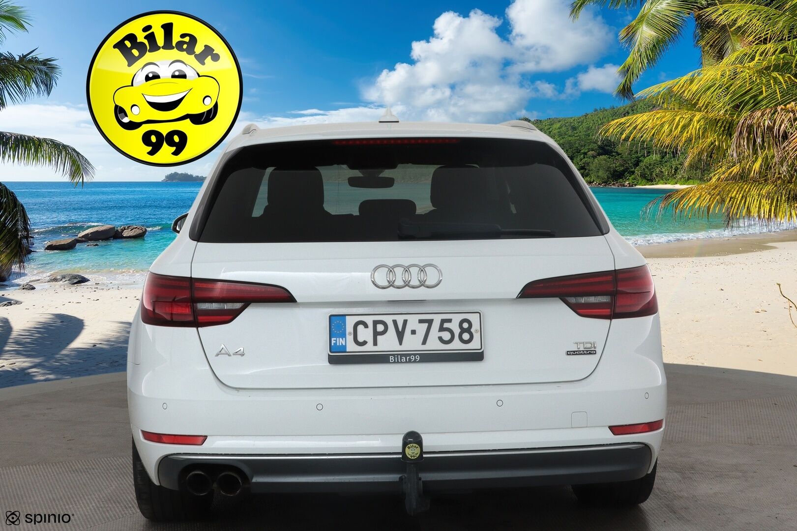 Audi A4 2018 Avant Business 2,0 TDI 140 kW quattro S tronic * Webasto / Adapt.Vakkari / Koukku / Sporttipenkit / LED / Peruutustutkat - Kahdet renkaat aluvanteilla / 2x Renkaat aluvantein / Tulossa Tampereelle!