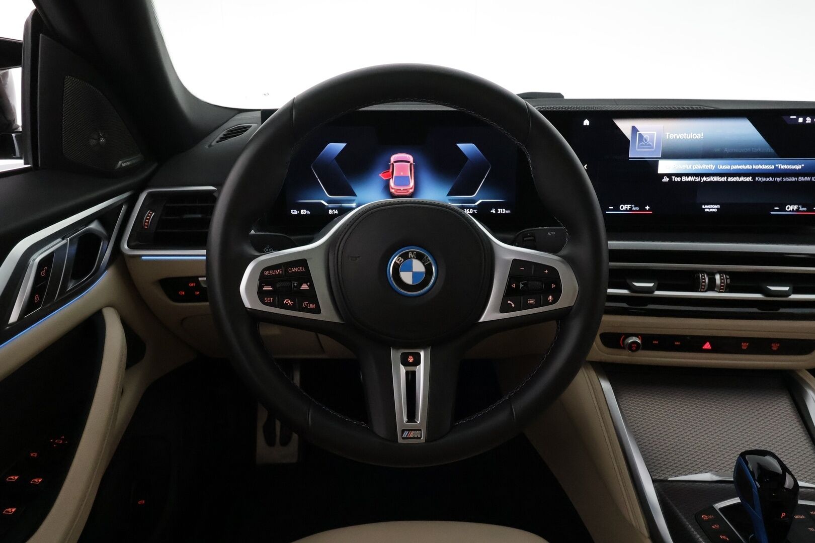 BMW I4 M50 2022 Fully Charged **Adapt. vakkari / H&K / Laser LED / HUD / Kattoluukku / 360 Kamera / Vaaleat sporttinahat** - 2,99 % KORKOTARJOUS TÄHÄN AUTOON - Sunset Orange / 1-om. Suomi-auto / Akku kuntotarkistettu! / Kahdet renkaat