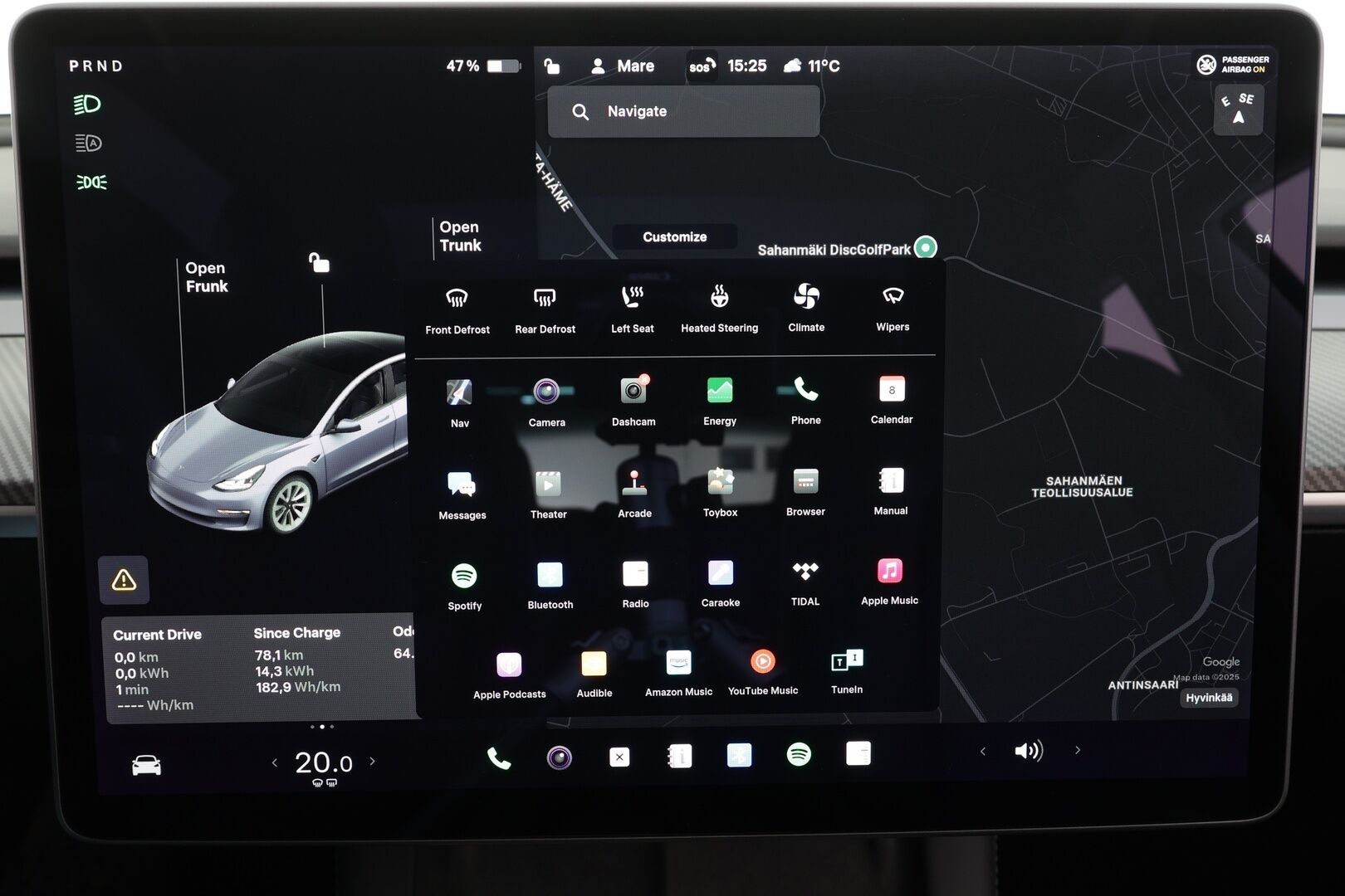 Tesla Model 3 2021 Long Range Dual motor AWD * Lasikatto / Premium Audio / P.kamera / Matrix LED / Nahat / ILP / Navi * - Kahdet renkaat aluvanteilla - HULLUT BLACKWEEK JATKOT - KORKOTARJOUS 2,49%