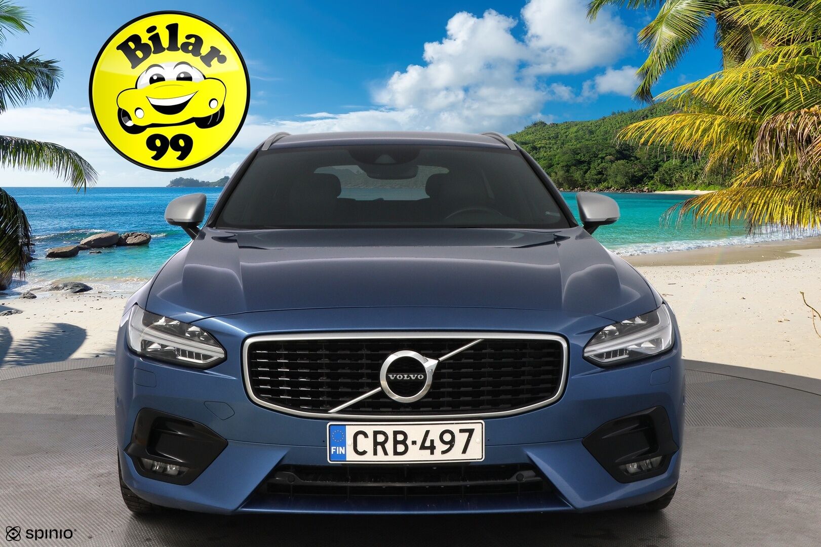 Volvo V90 2018 D4 AWD Business R-Design aut * Webasto / Adapt.vakkari / Harman&Kardon / Vetokoukku / Full-LED / Nahka-Alcantara * - Bursting Blue / Lämm.tuulilasi / Jakopää tehty / Juuri saapunut Tampereelle! - HULLUT AVAJAISHULINAT KORKOTARJOUS 3,29 %