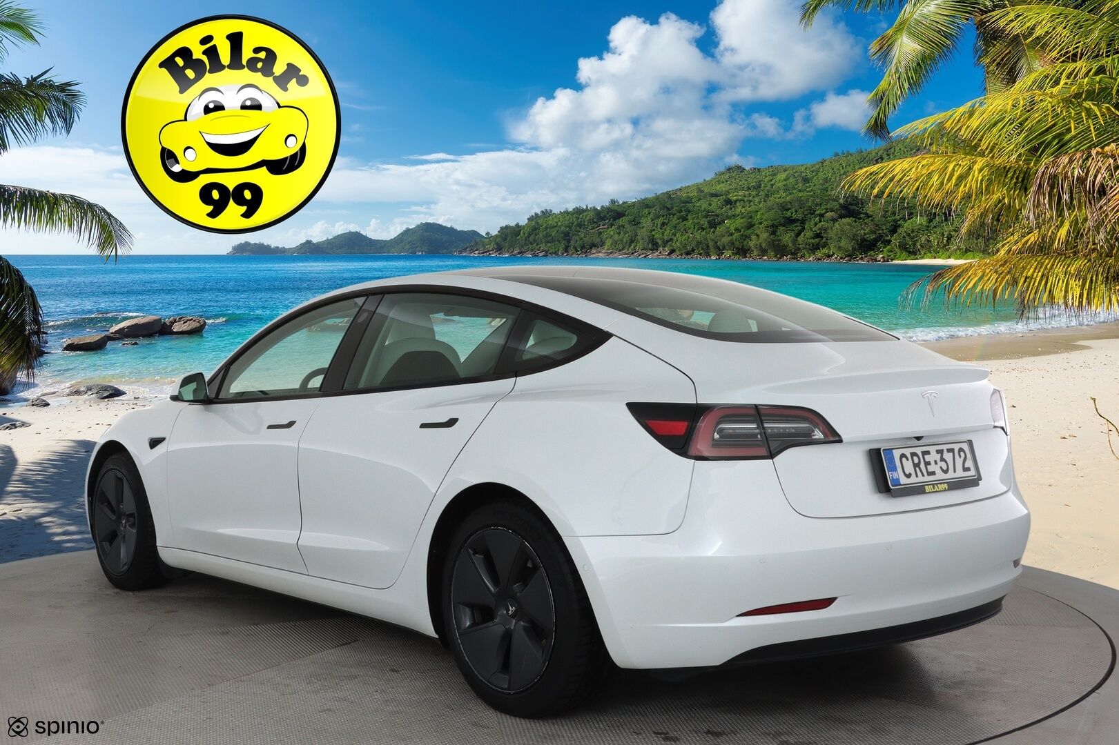 TESLA MODEL 3 2021 Standard Range Plus **Lasikatto / Lämpöpumppu / Koukku / Adapt.Vakkari / Matrix-LED / P.kamera / Muistipenkki / Navi** - 2x Latauskaapelit