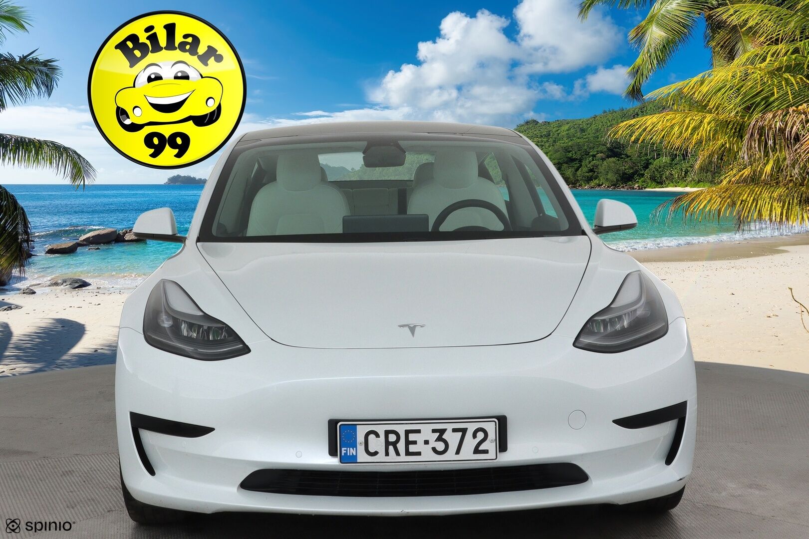TESLA MODEL 3 2021 Standard Range Plus **Lasikatto / Lämpöpumppu / Koukku / Adapt.Vakkari / Matrix-LED / P.kamera / Muistipenkki / Navi** - 2x Latauskaapelit