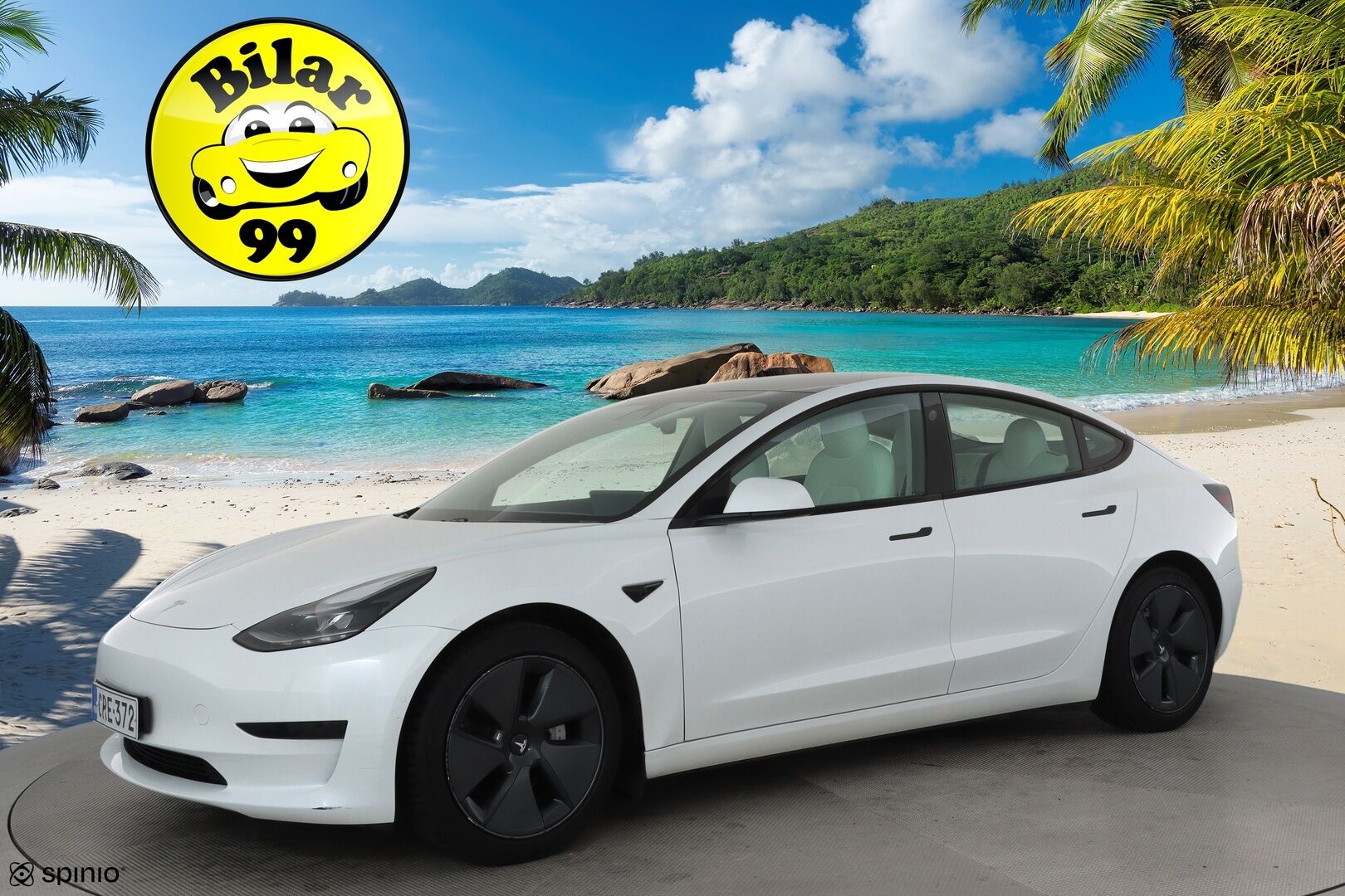TESLA MODEL 3 2021 Standard Range Plus **Lasikatto / Lämpöpumppu / Koukku / Adapt.Vakkari / Matrix-LED / P.kamera / Muistipenkki / Navi** - 2x Latauskaapelit