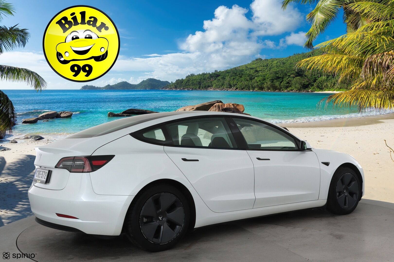 TESLA MODEL 3 2021 Standard Range Plus **Lasikatto / Lämpöpumppu / Koukku / Adapt.Vakkari / Matrix-LED / P.kamera / Muistipenkki / Navi** - 2x Latauskaapelit
