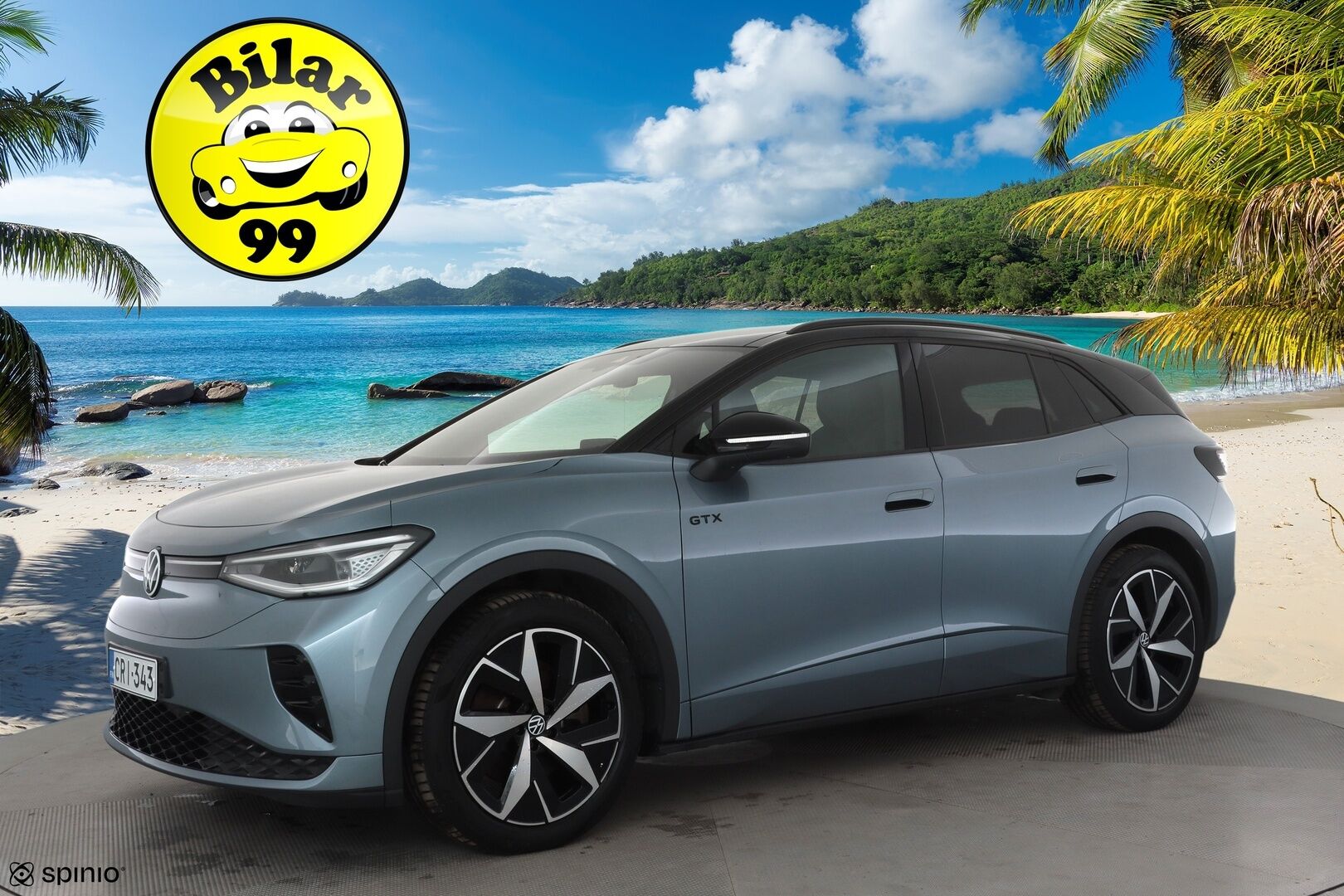 Volkswagen ID.4 2023 GTX Dual Motor AWD, akku 77 kWh * ACC / ILP / Koukku / 360° / Lasikatto / IQ.Light / Navi / Keyless / Puolinahat * - 1.Om Suomi-auto / Kahdet renkaat aluvanteilla / Merkkihuollettu - HULLUT AVAJAISHULINAT KORKOTARJOUS 3,29 %