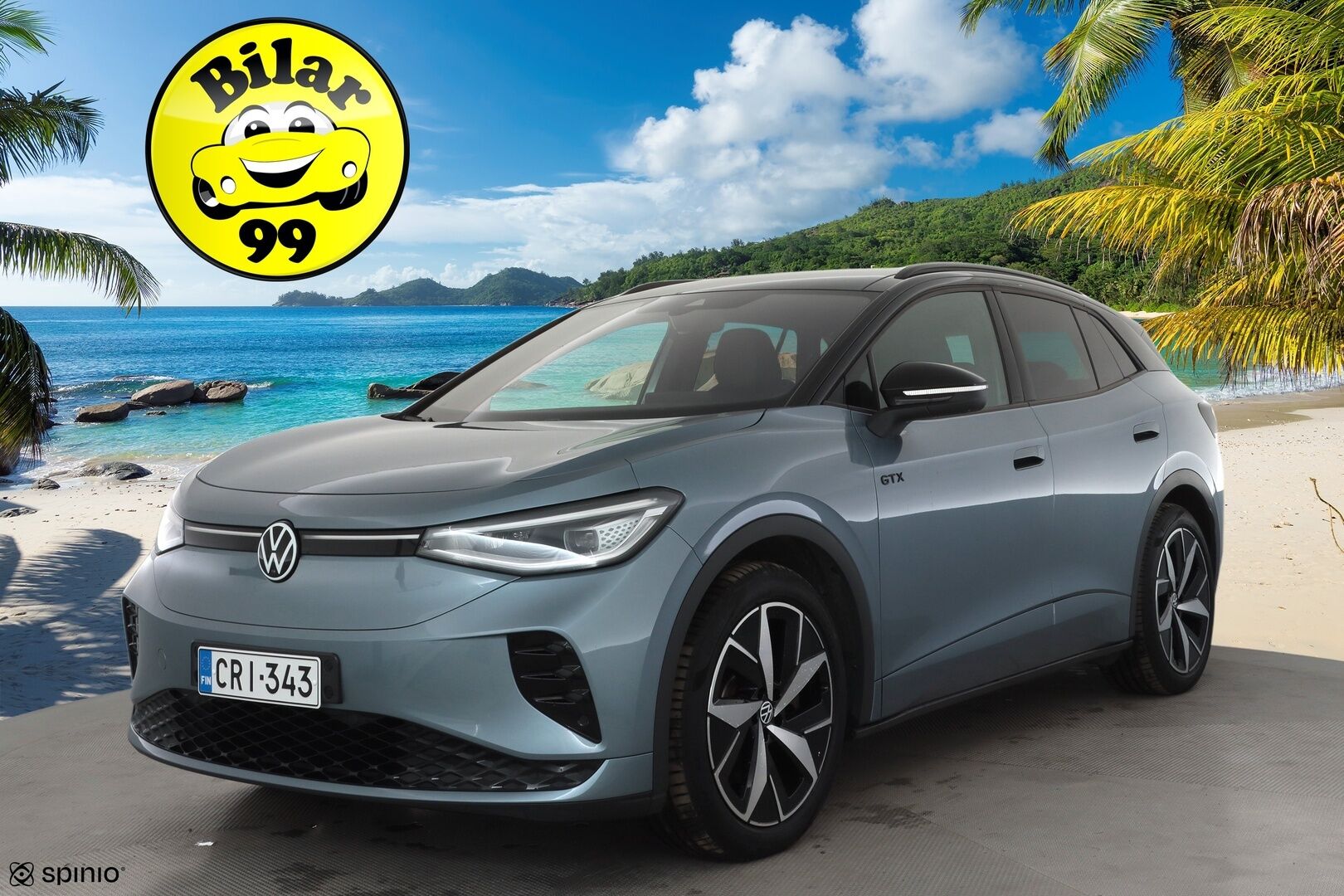 Volkswagen ID.4 2023 GTX Dual Motor AWD, akku 77 kWh * ACC / ILP / Koukku / 360° / Lasikatto / IQ.Light / Navi / Keyless / Puolinahat * - 1.Om Suomi-auto / Kahdet renkaat aluvanteilla / Merkkihuollettu - HULLUT AVAJAISHULINAT KORKOTARJOUS 3,29 %