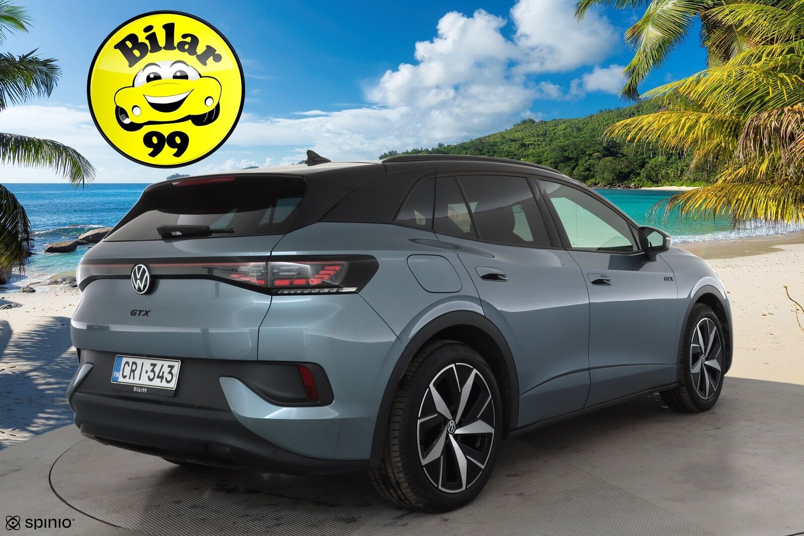 Volkswagen ID.4 2023 GTX Dual Motor AWD, akku 77 kWh * ACC / ILP / Koukku / 360° / Lasikatto / IQ.Light / Navi / Keyless / Puolinahat * - 1.Om Suomi-auto / Kahdet renkaat aluvanteilla / Merkkihuollettu - HULLUT AVAJAISHULINAT KORKOTARJOUS 3,29 %